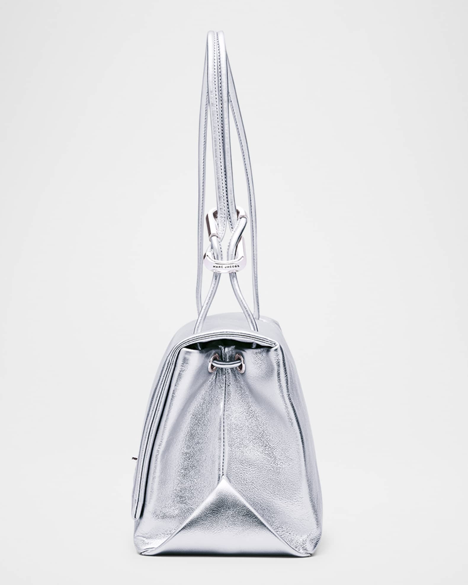 Marc Jacobs Metallic Leather Large Dual Shoulder Bag