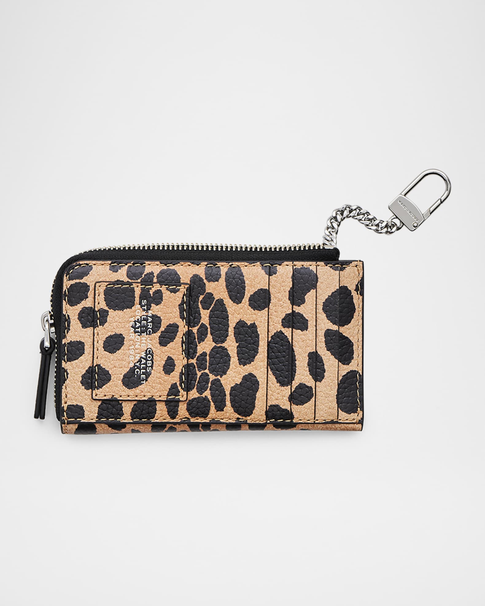Marc Jacobs The Top Zip Multi Cheetah Printed Leather Wallet