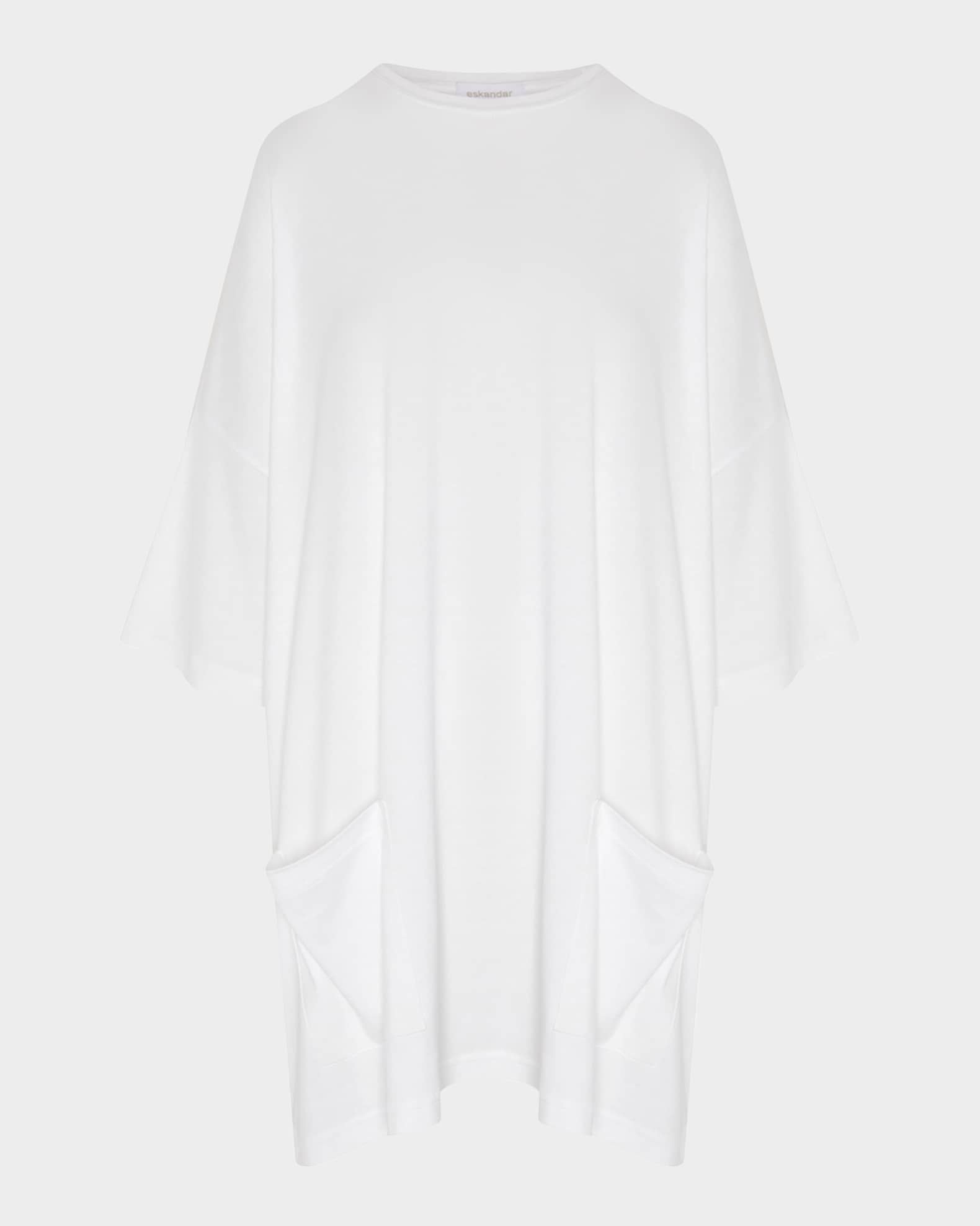 Sloped-Shoulder Round-Neck Poncho (Long Plus Length) 0