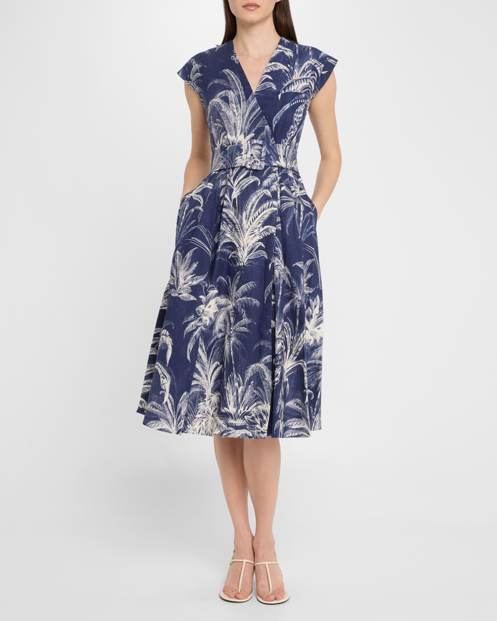 Palm Tree Midi Dress