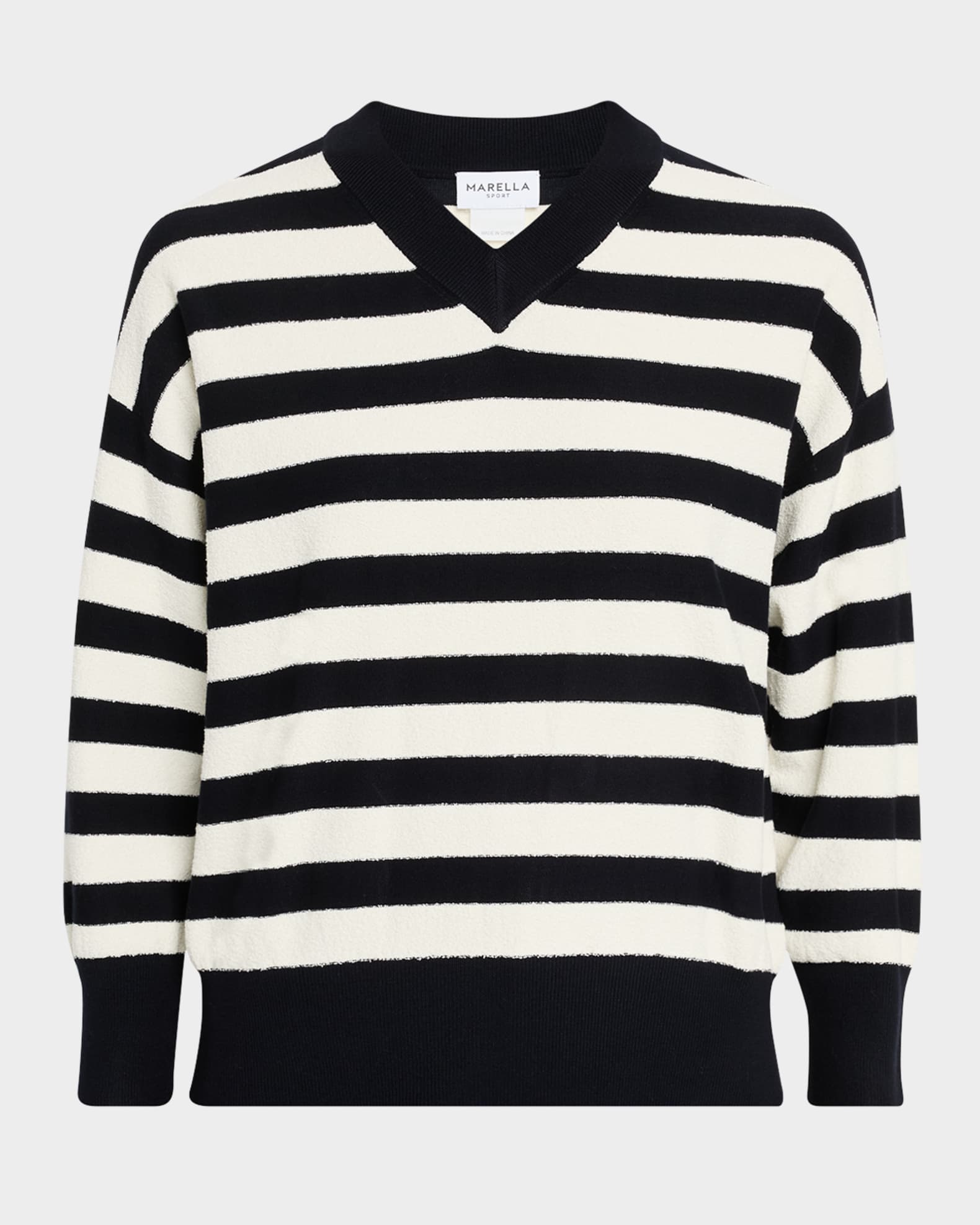 Soldino Striped 3/4-Sleeve Sweater 0