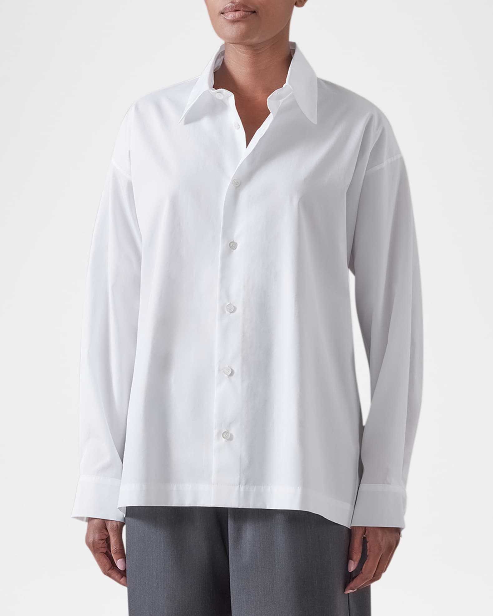 Eskandar Slim Shirt with Collar (Regular Length) | Neiman Marcus