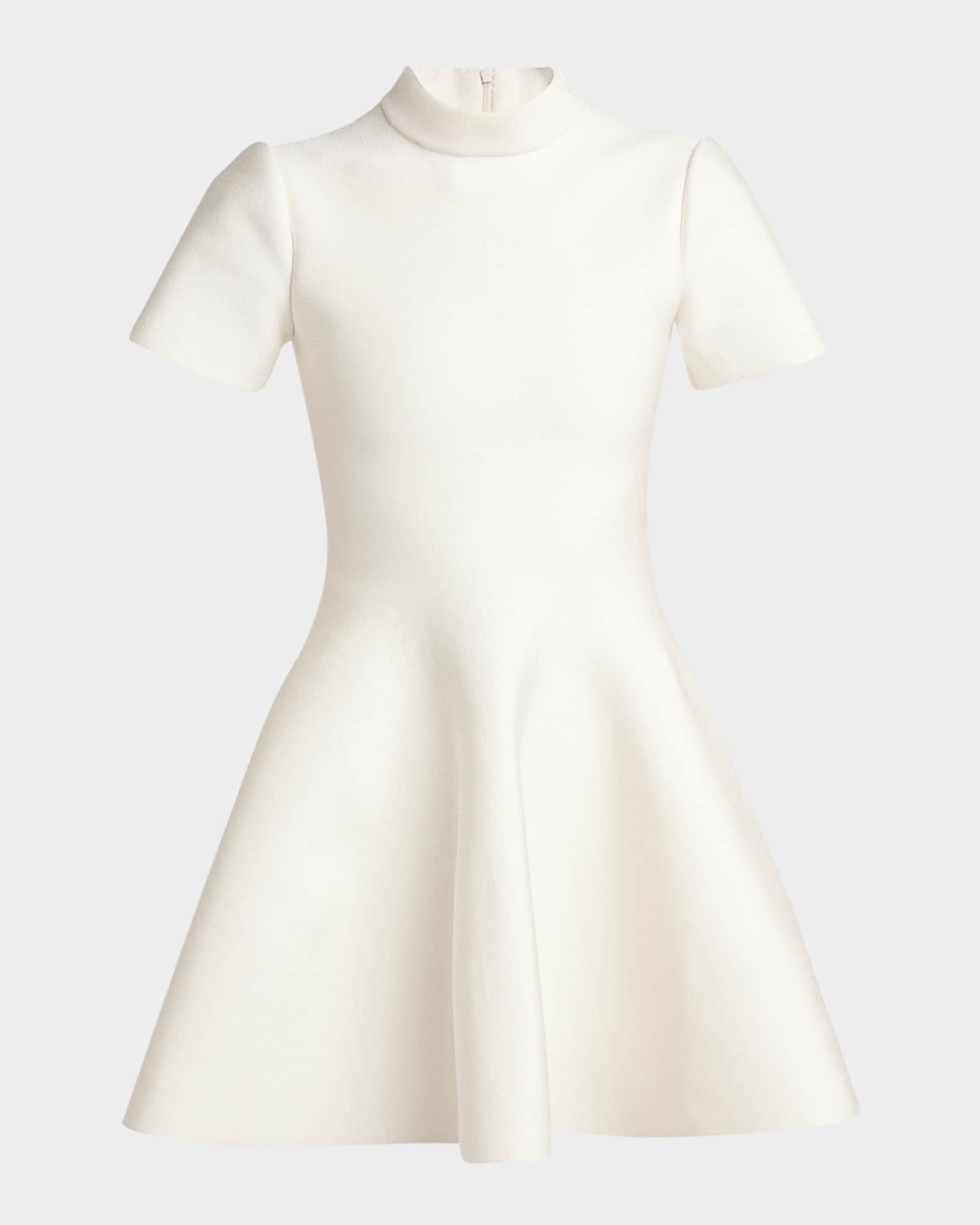 Fit-Flare Knit Mini Dress 0