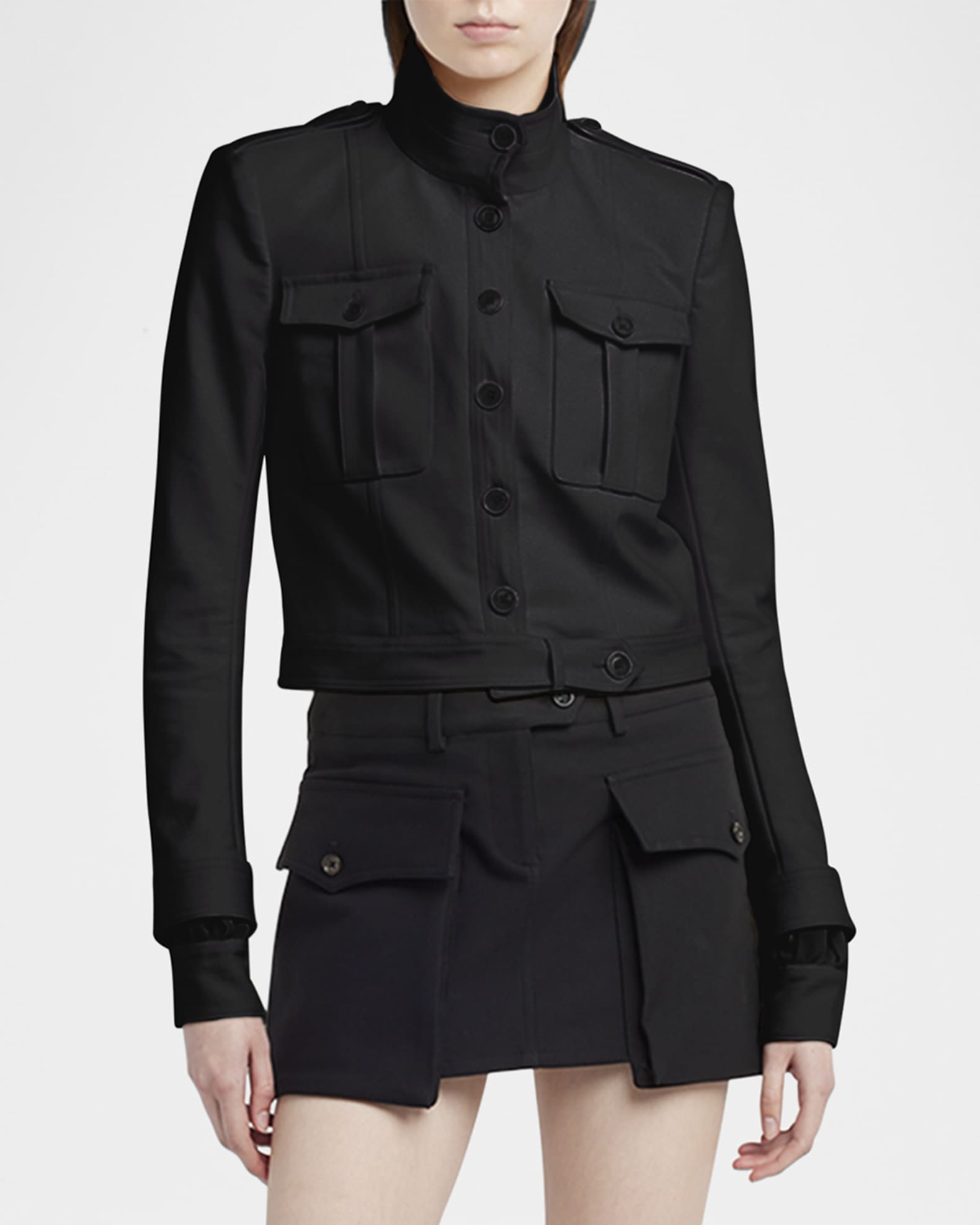 Shrunken Military Cotton Jacket 1