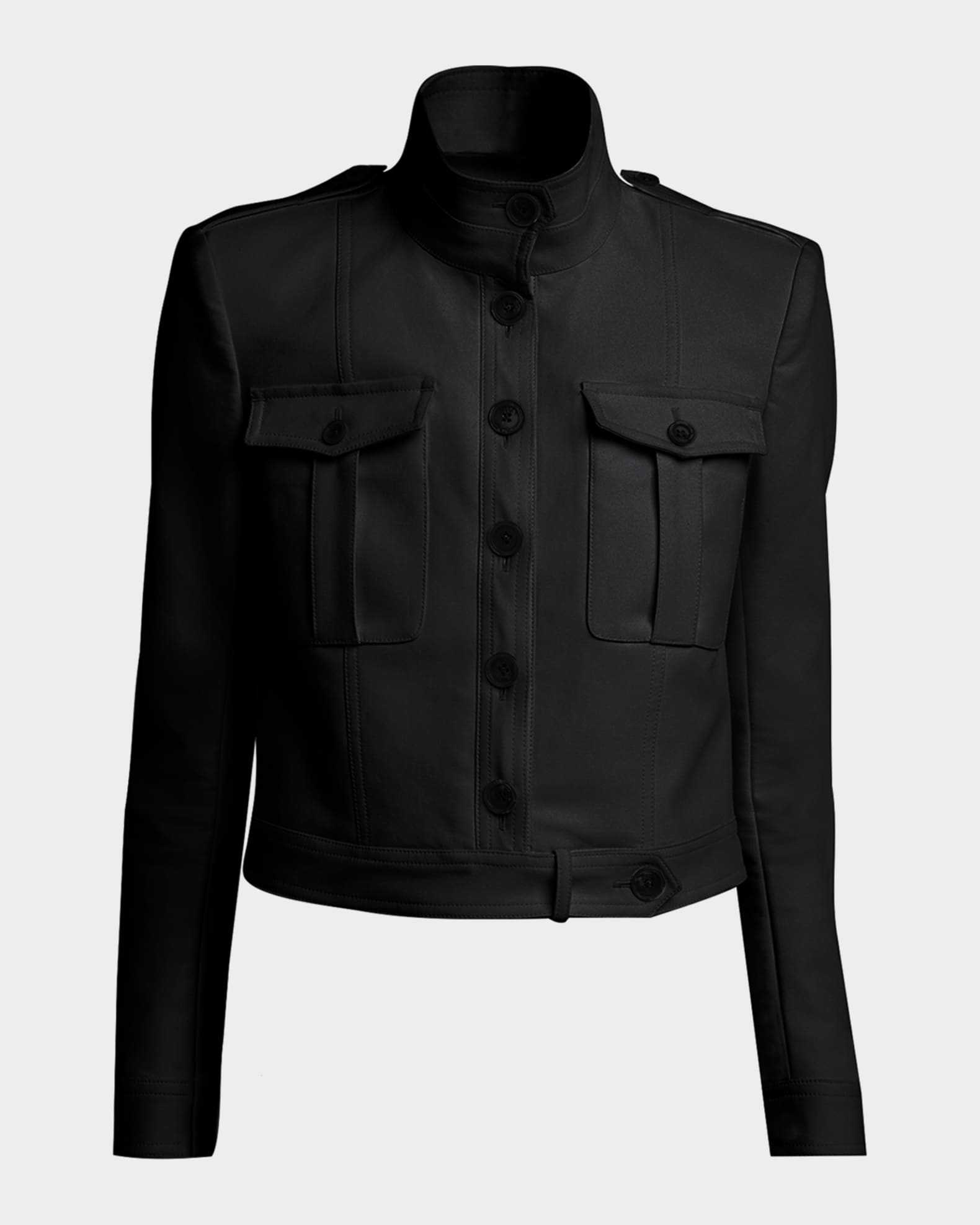 Shrunken Military Cotton Jacket 0