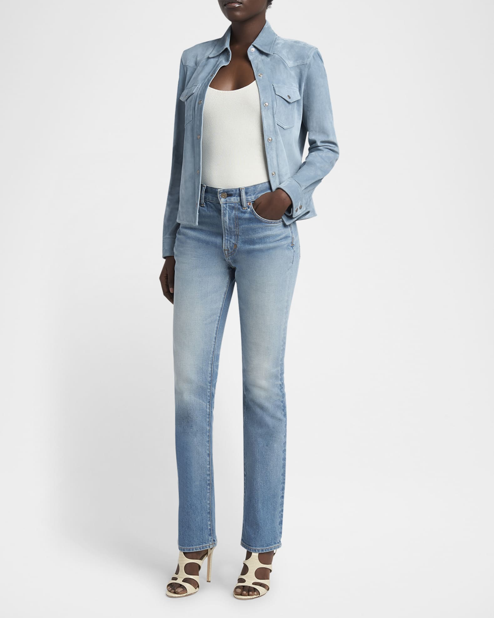 Button Down Suede Top 1