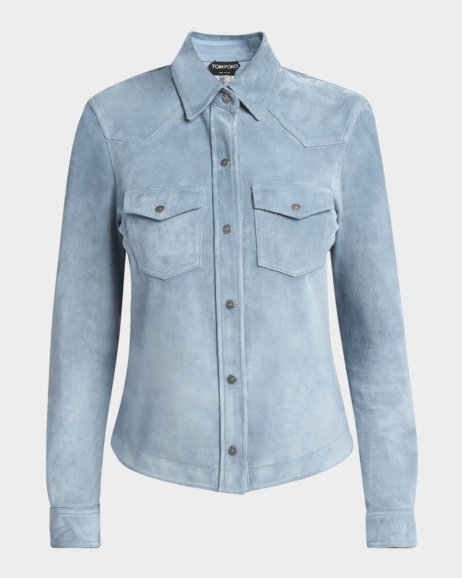 Button Down Suede Top 0