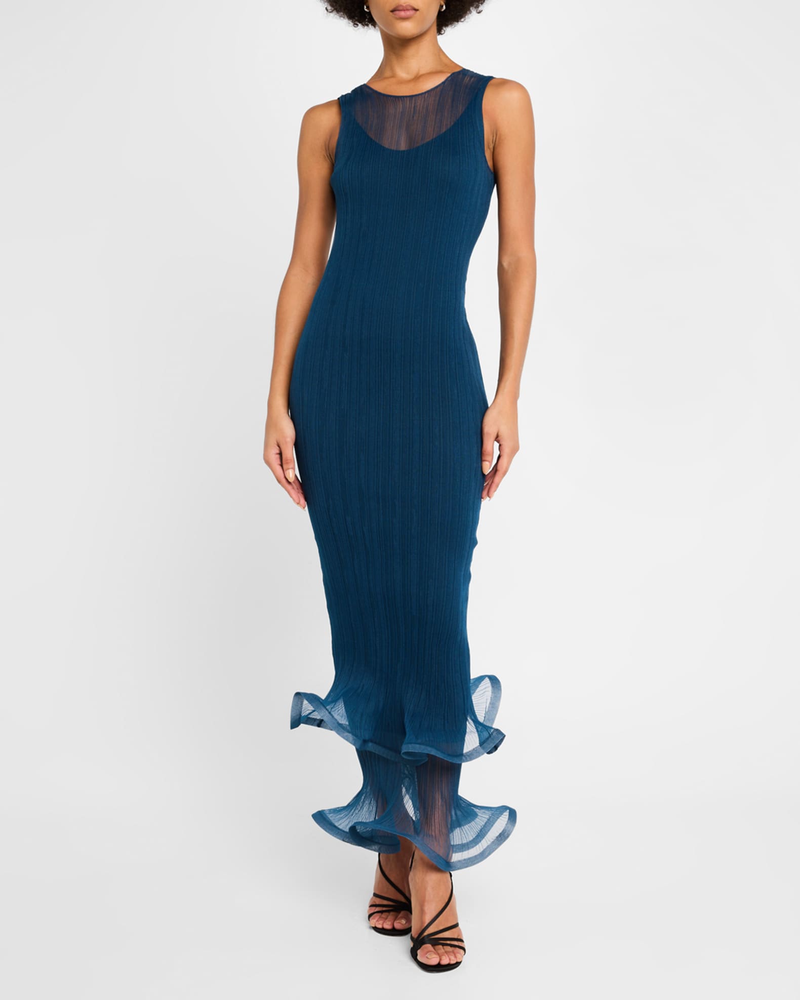 Daniella Sleeveless Ruffle Midi Dress 1