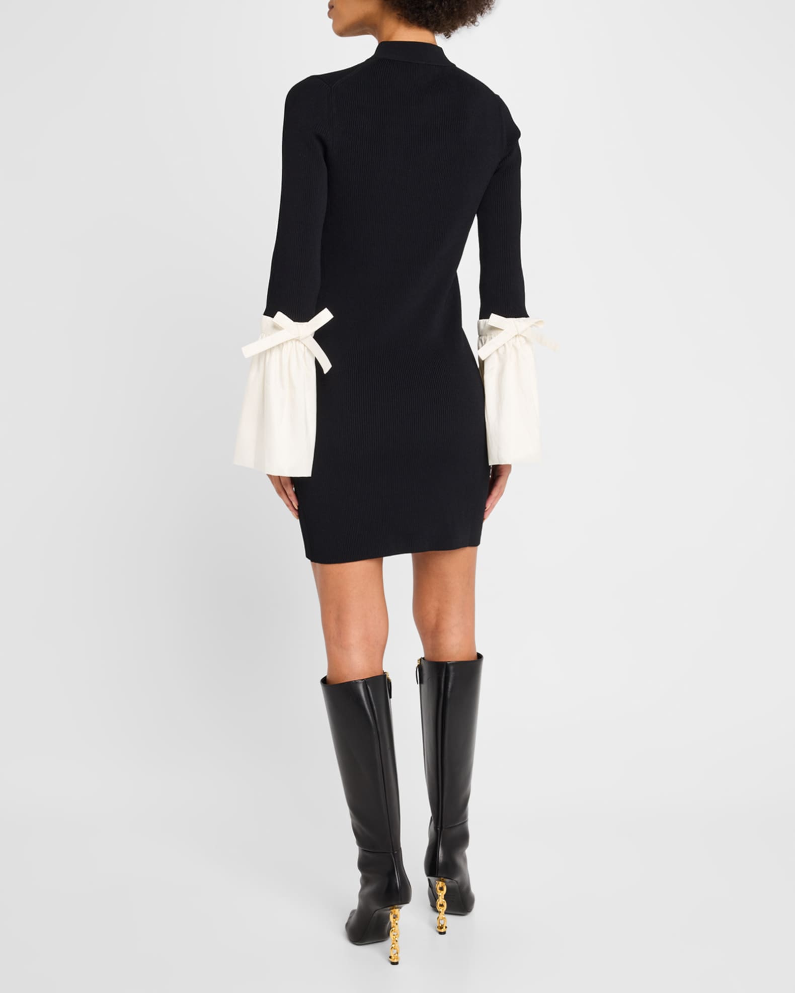 SIMKHAI Agathea Knit Combo Bodycon Mini Dress Neiman Marcus