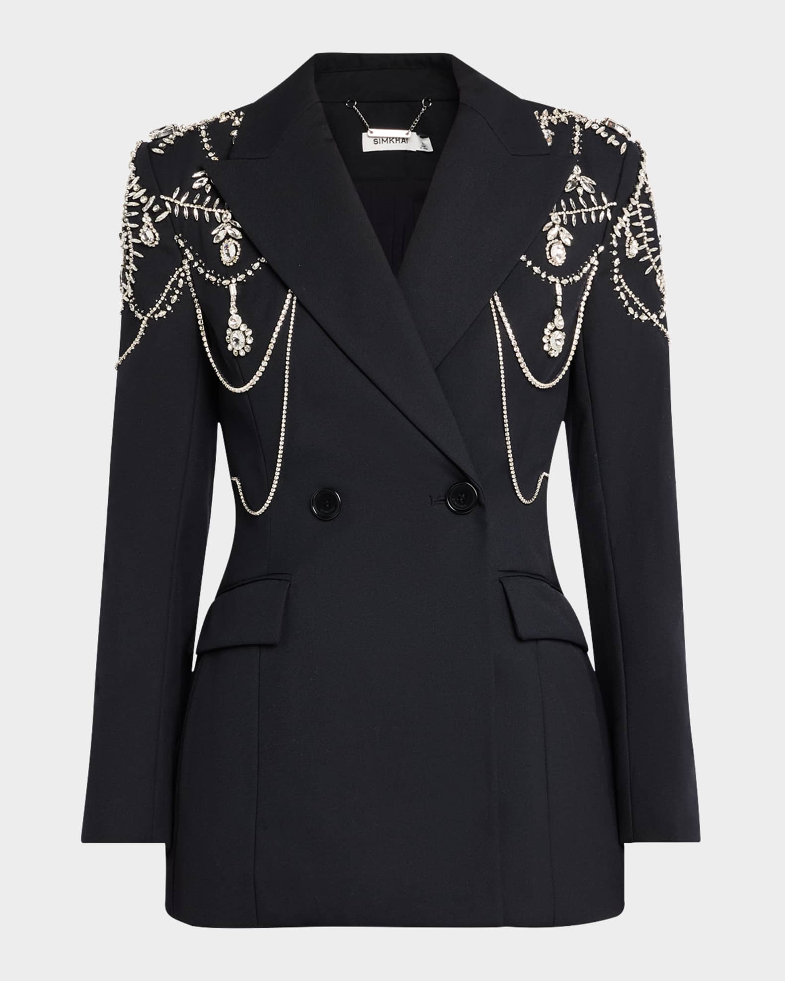 Luxury Crystal Embellished Blazer