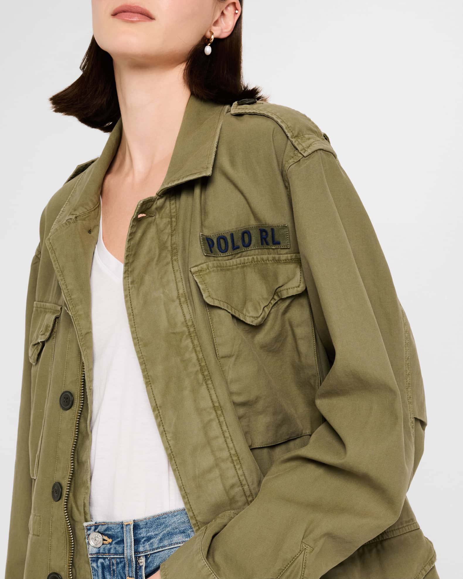 Cotton twill field jacket ralph lauren shop