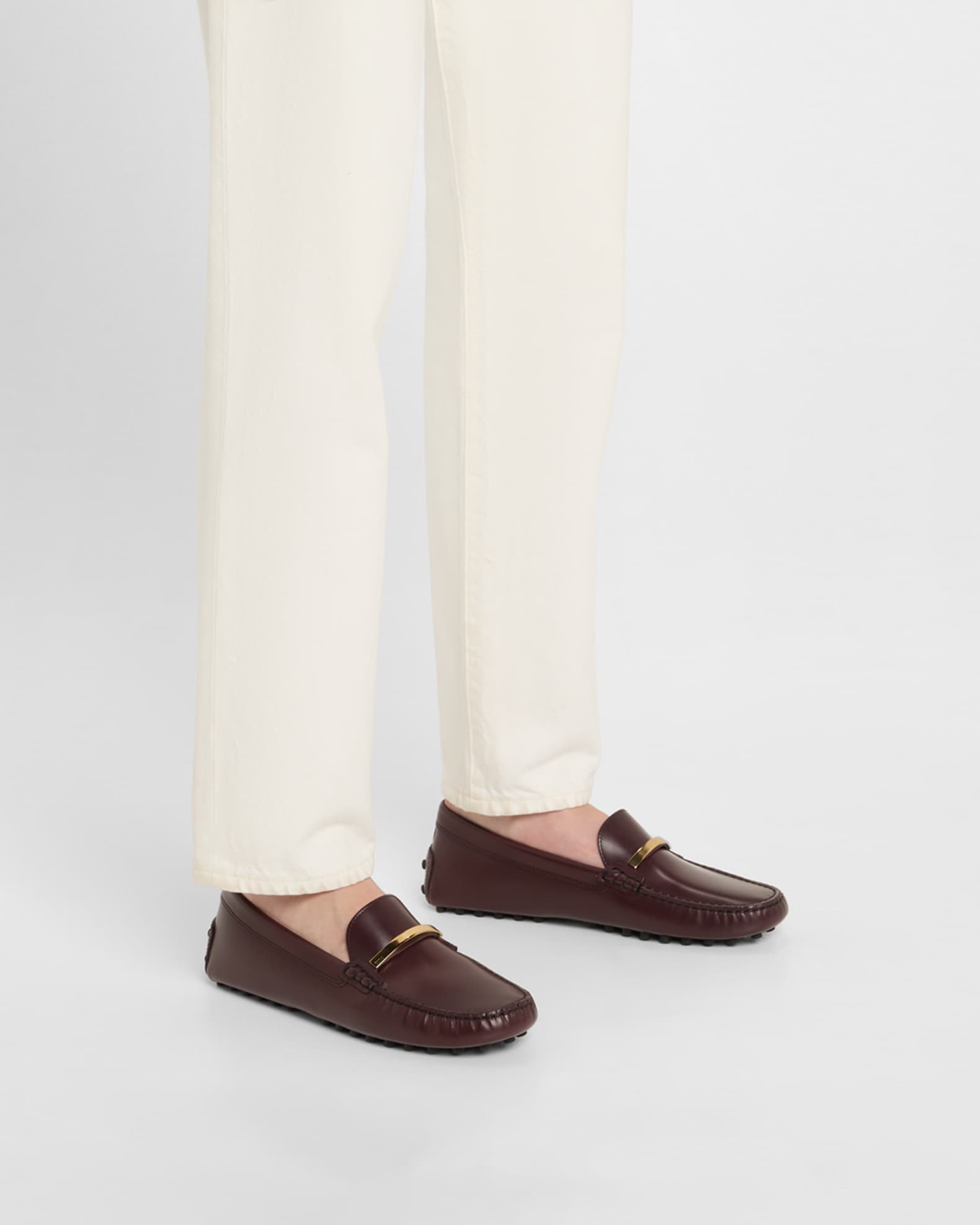 Gommino Leather Bar Driver Loafers 1