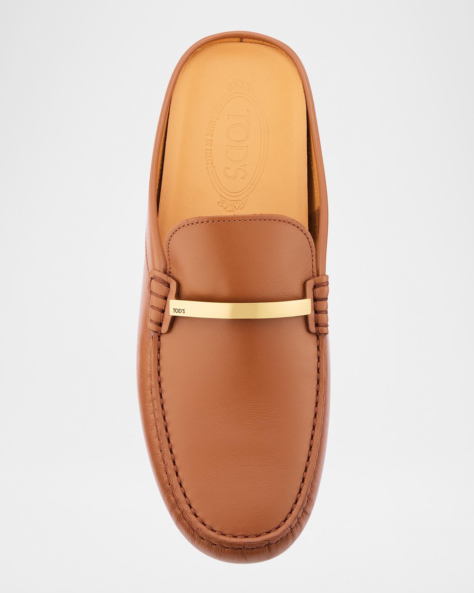 NEW Tod’s Sabot Brown Leather Mule Loafers Cappuccino TOD main image 4