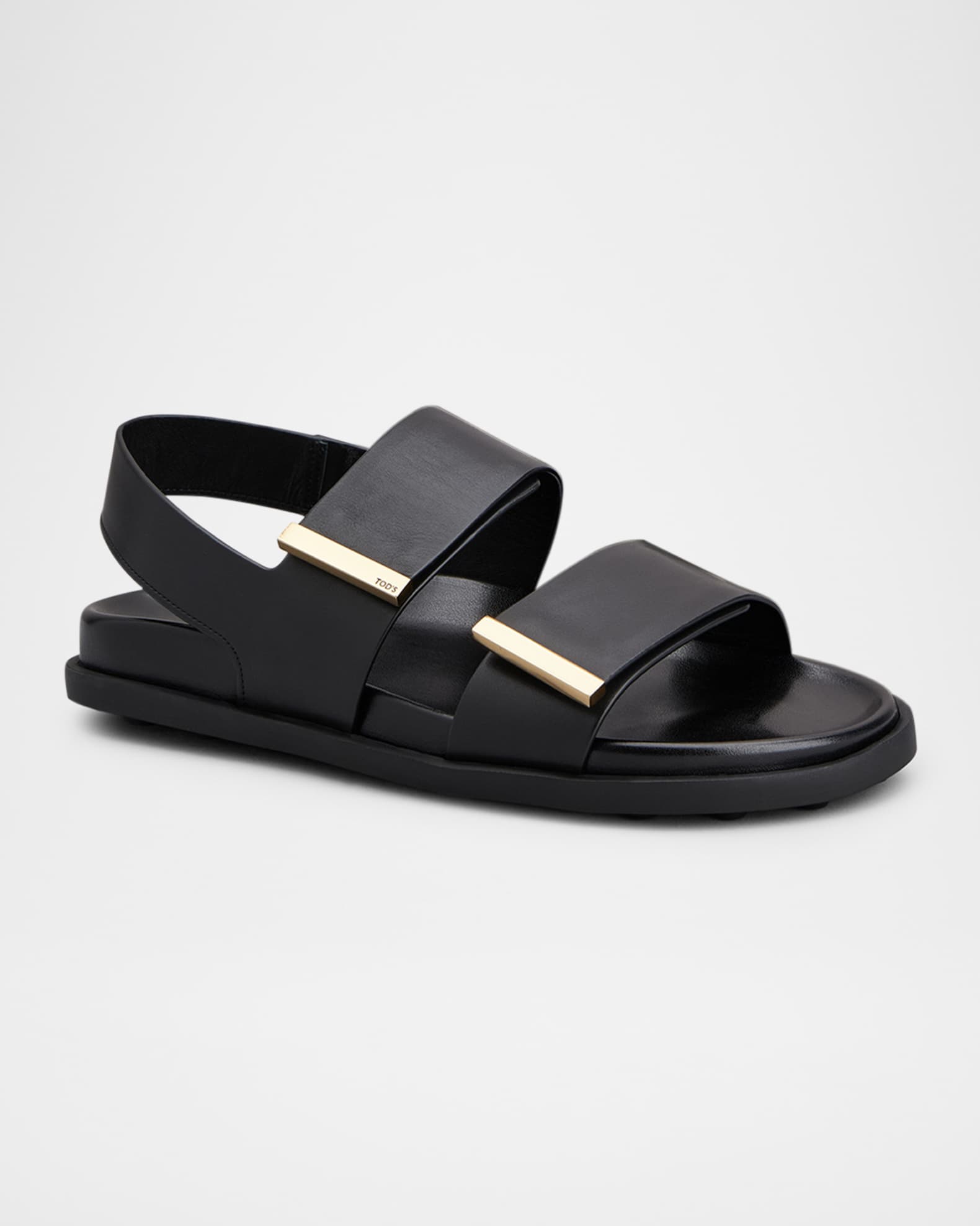 Gomma Leather Dual-Strap Comfort Sandals 1