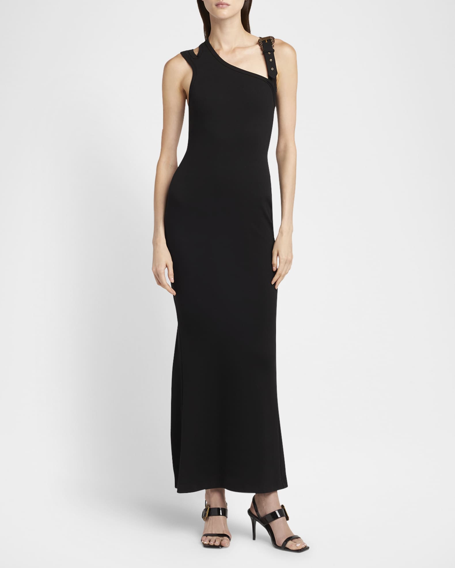 Asymmetric Knit Maxi Dress 1