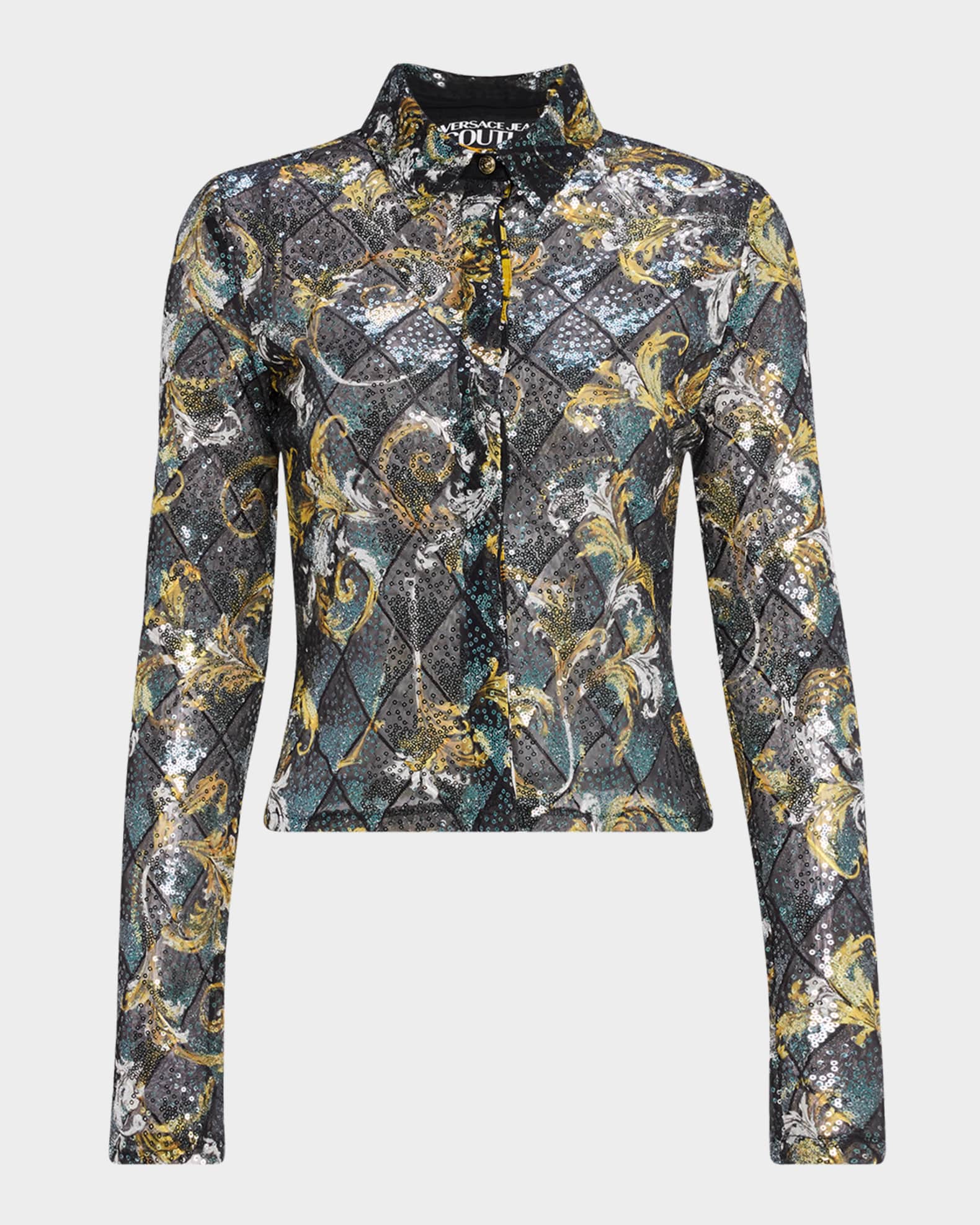 Sequined Long-Sleeve Shirt  0