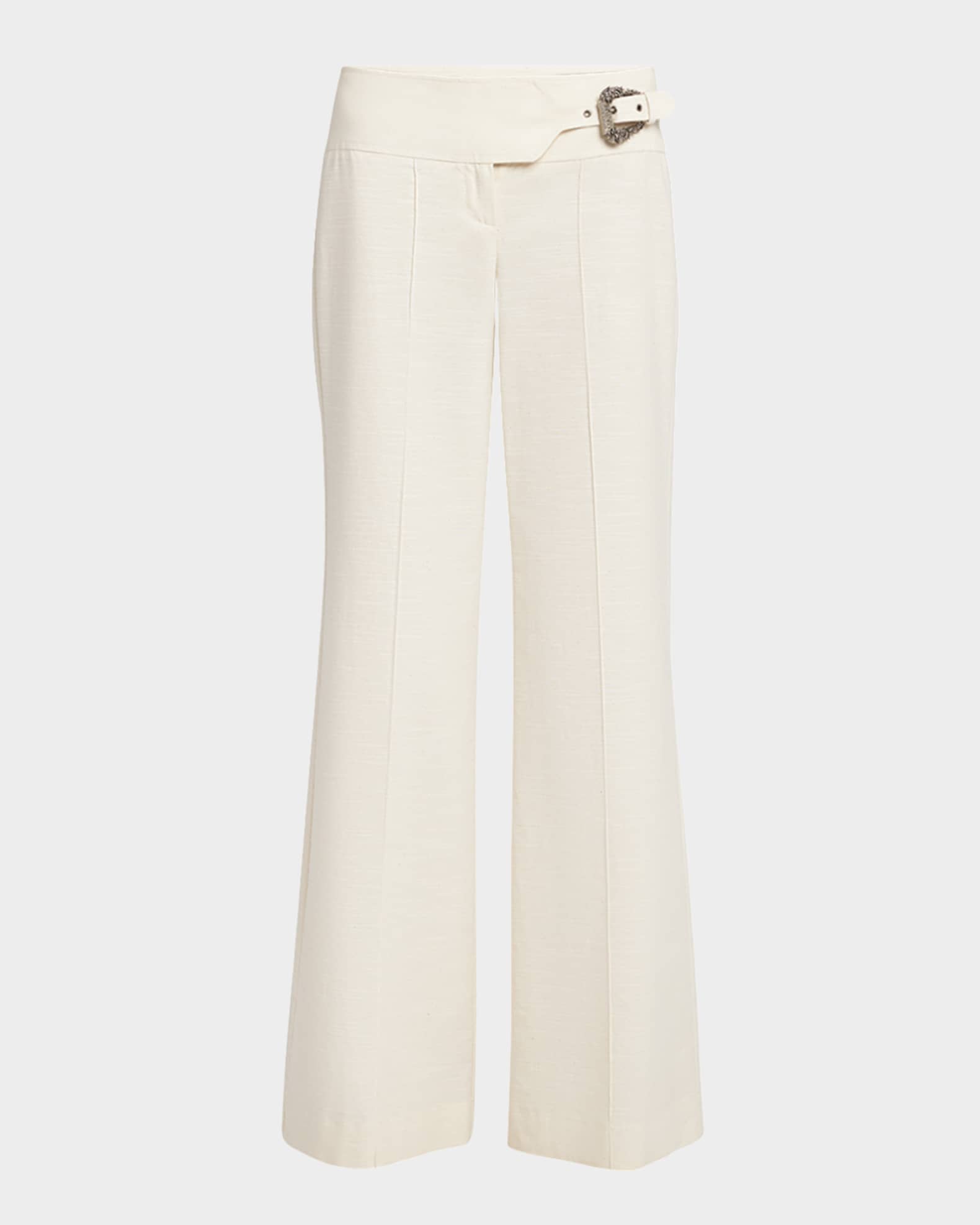 Wide-Leg Buckle Pants 0