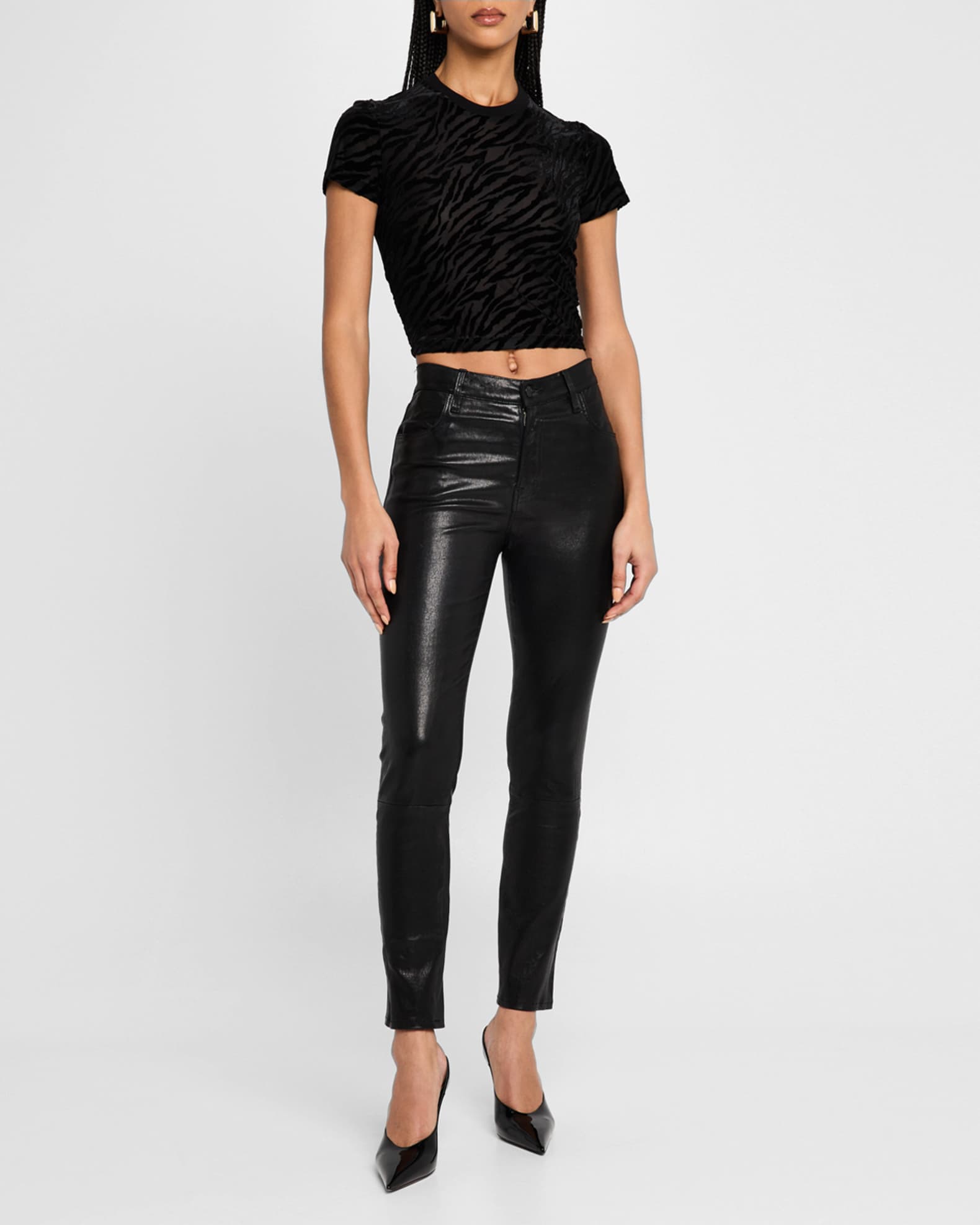 Cropped Zebra Burnout Tee 1