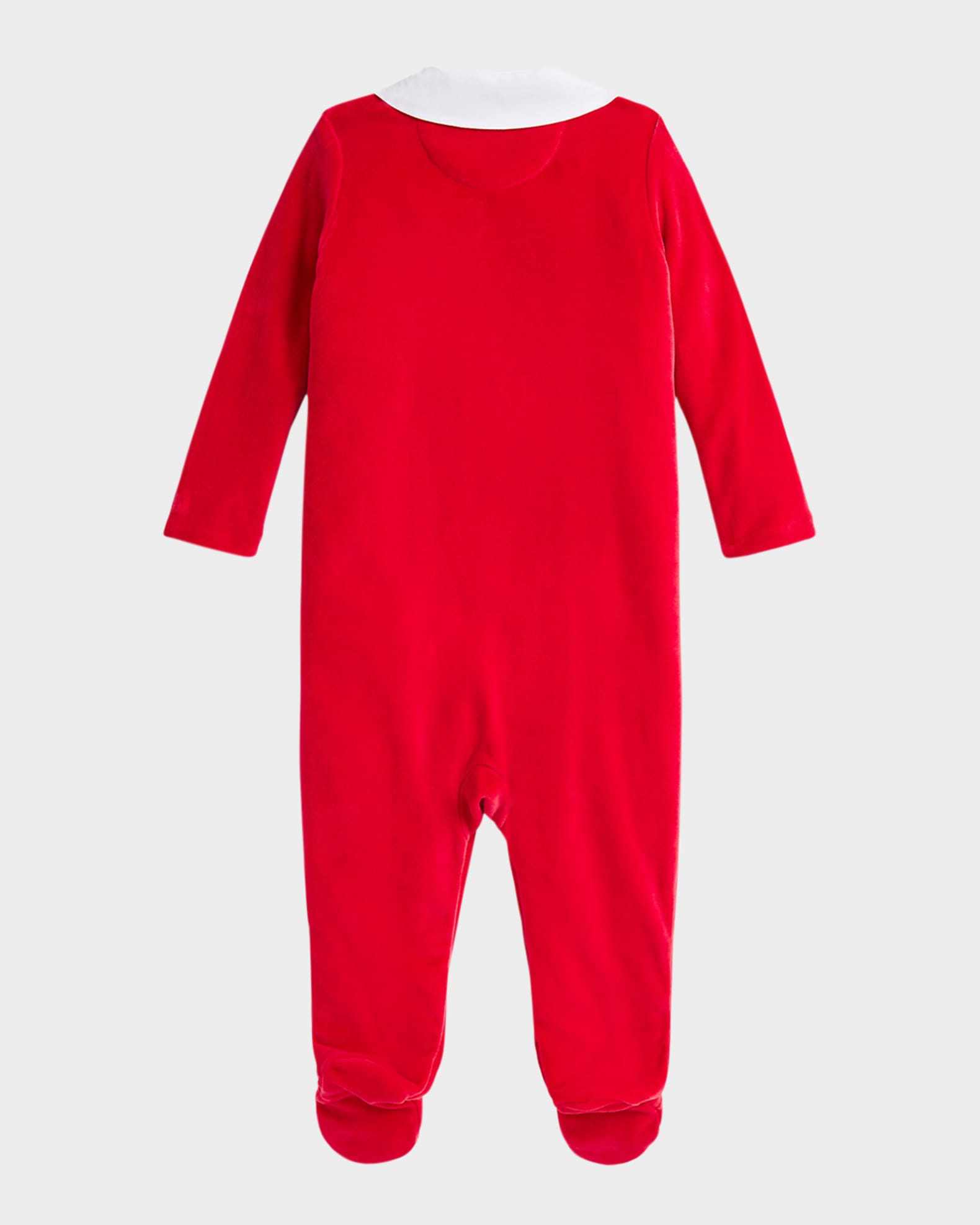 Boy's Embroidered Velour Coverall, Size 3M-9M 1