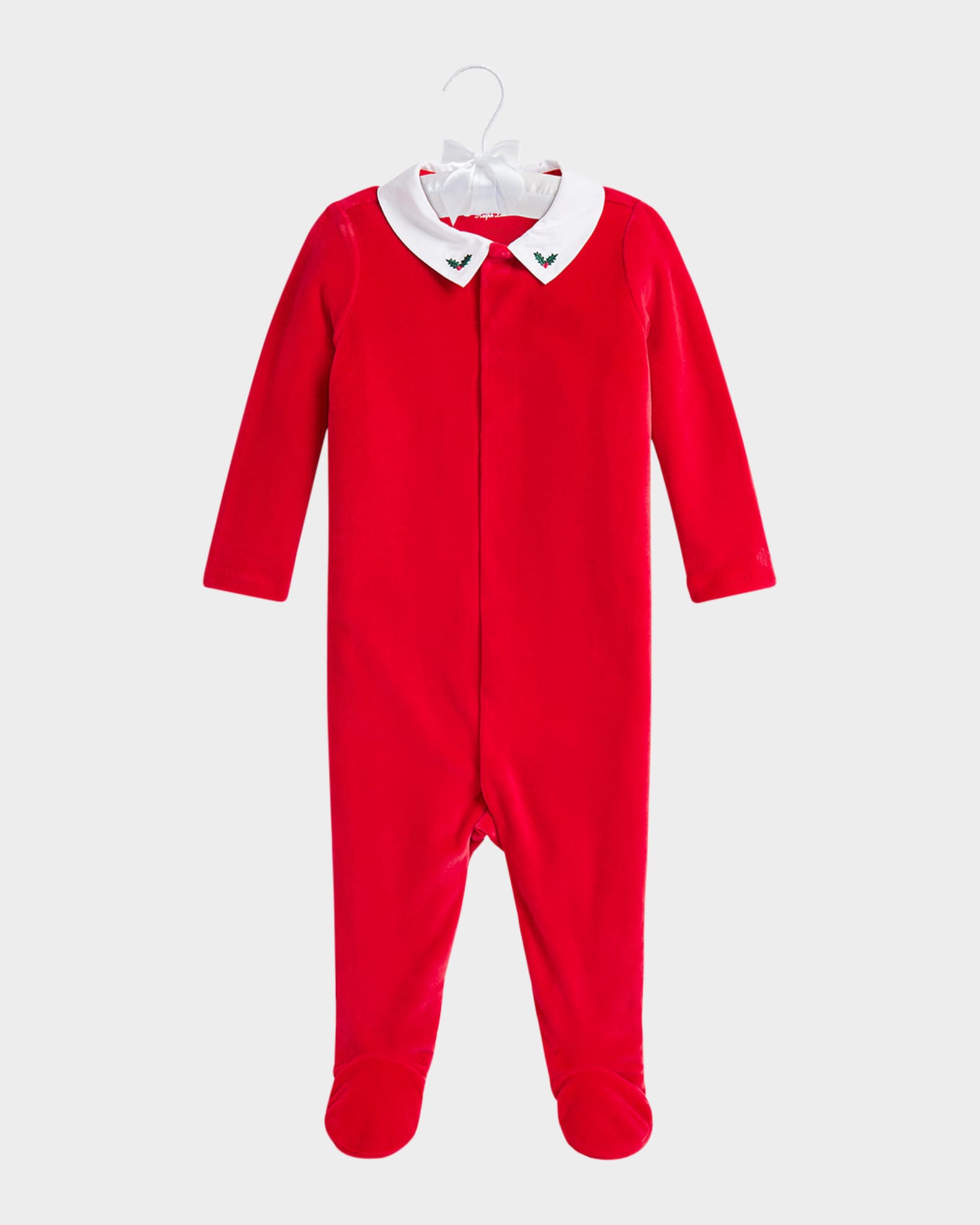 Boy's Embroidered Velour Coverall, Size 3M-9M 0