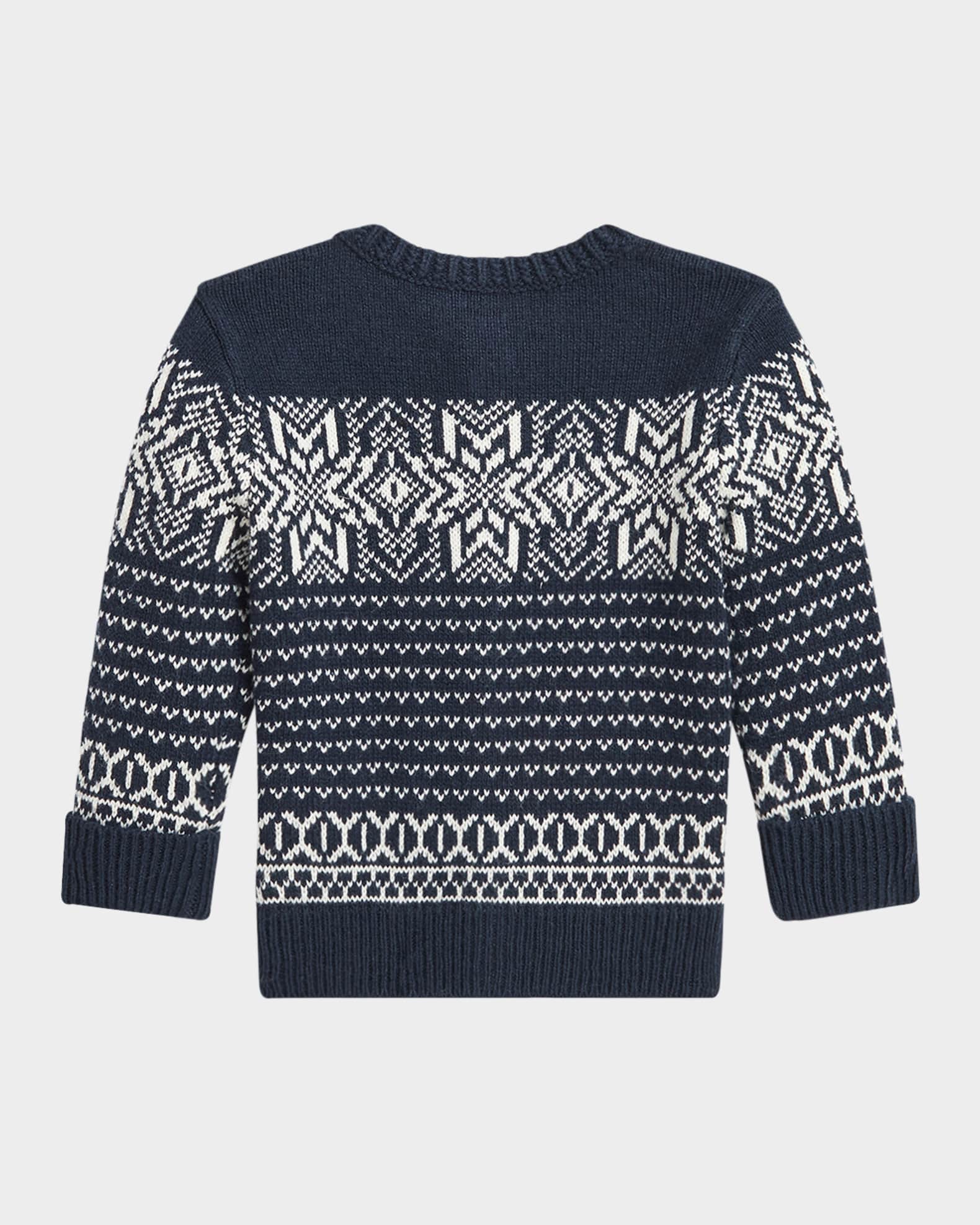 Girl's Snowflake Intarsia Cardigan, Size 3M-24M 1