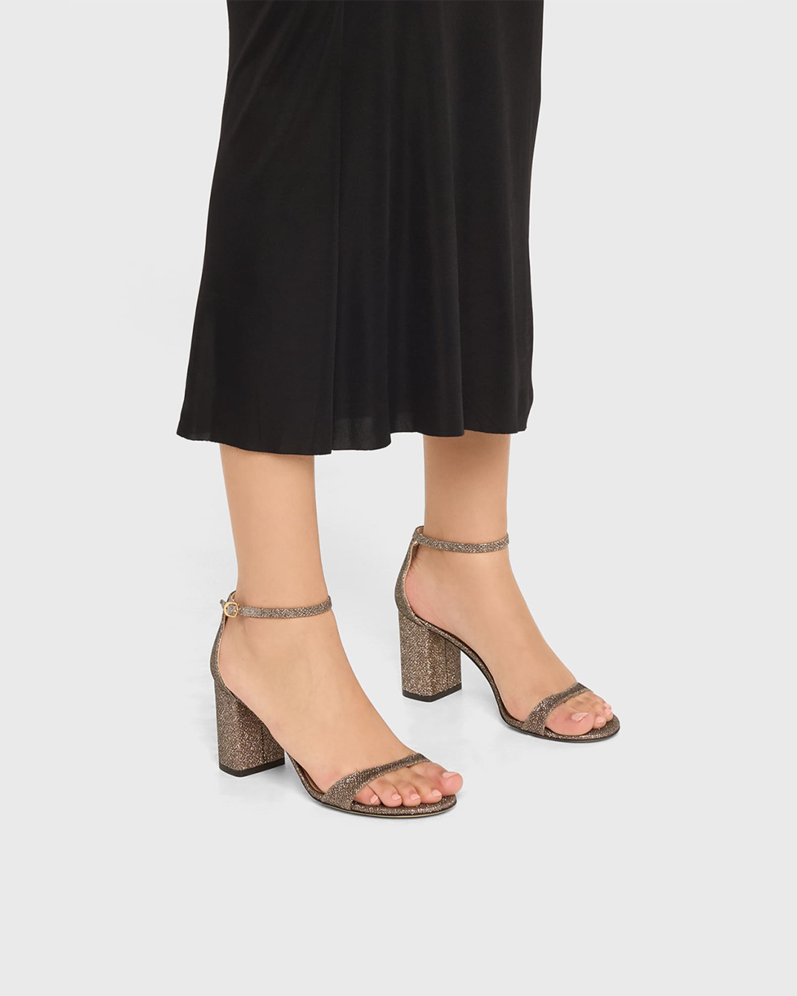Nudist II Metallic Ankle-Strap Sandals 1