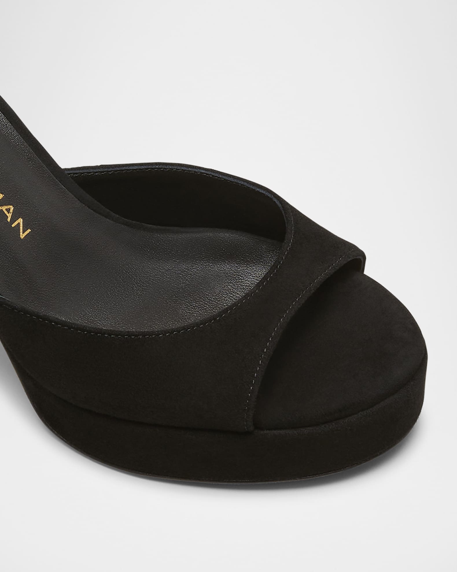 Stuart Weitzman Dayna II Suede Ankle-Strap Platform Sandals