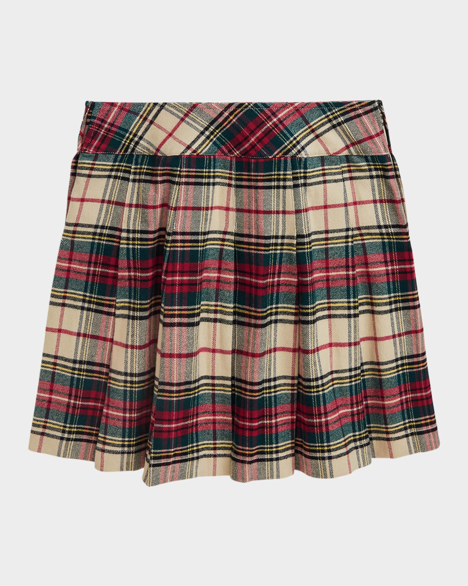 Ralph Lauren Childrenswear Girl s Plaid Print Pleated Skirt Size 7 16 Neiman Marcus