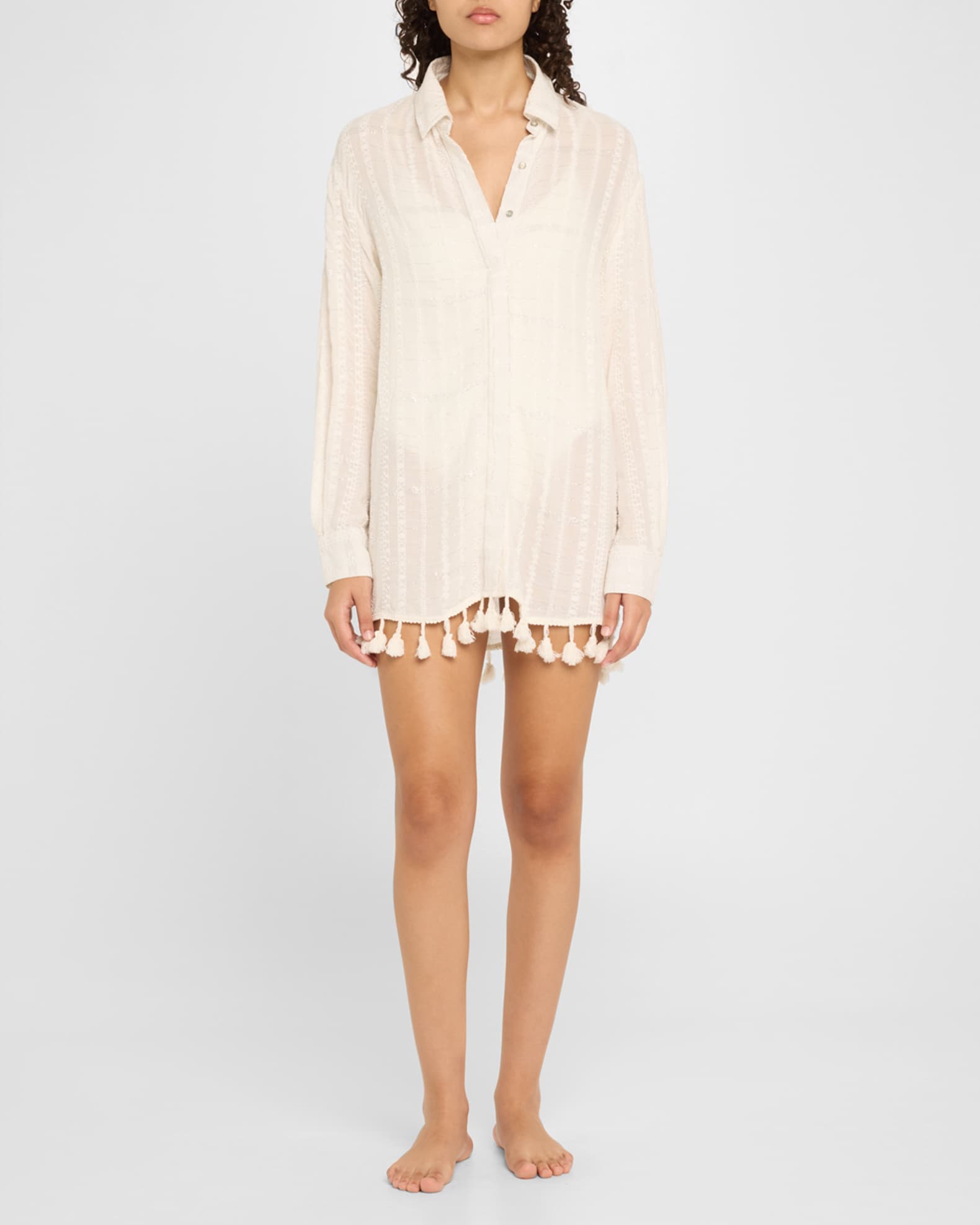 Roman Tassel-Trim Tunic  1