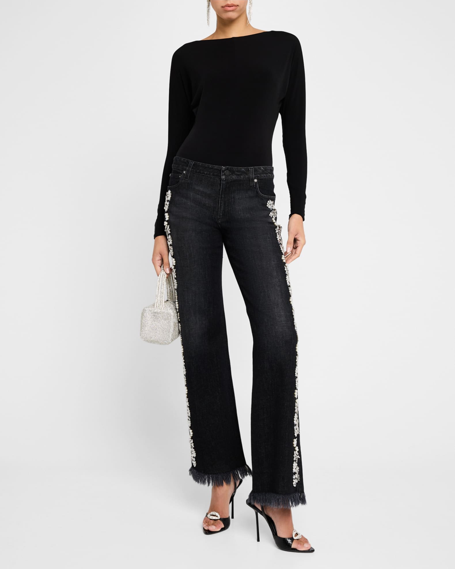 Roxie Embellished Straight-Leg Jeans 1
