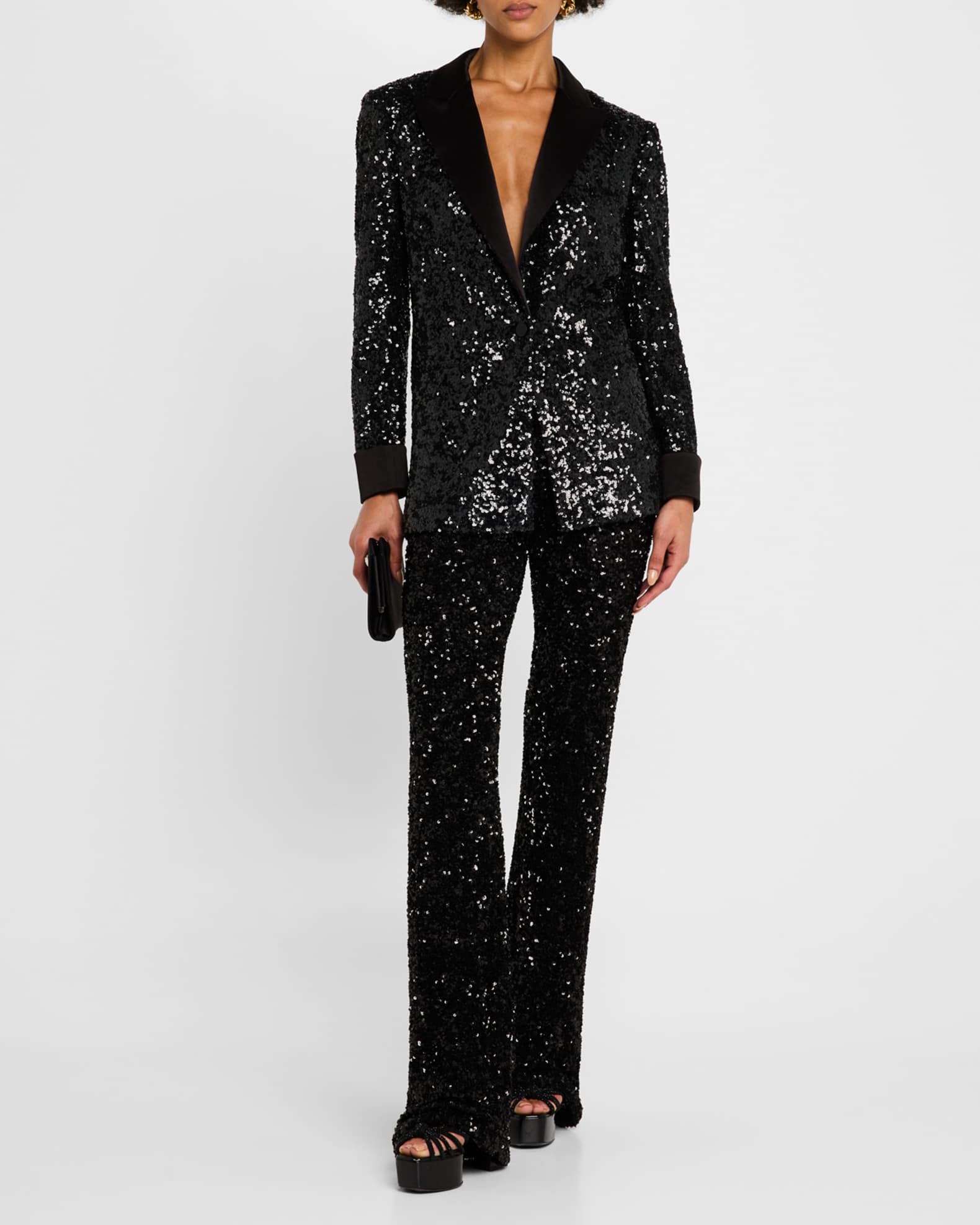 Rmp Sequined Bootcut Pants 1
