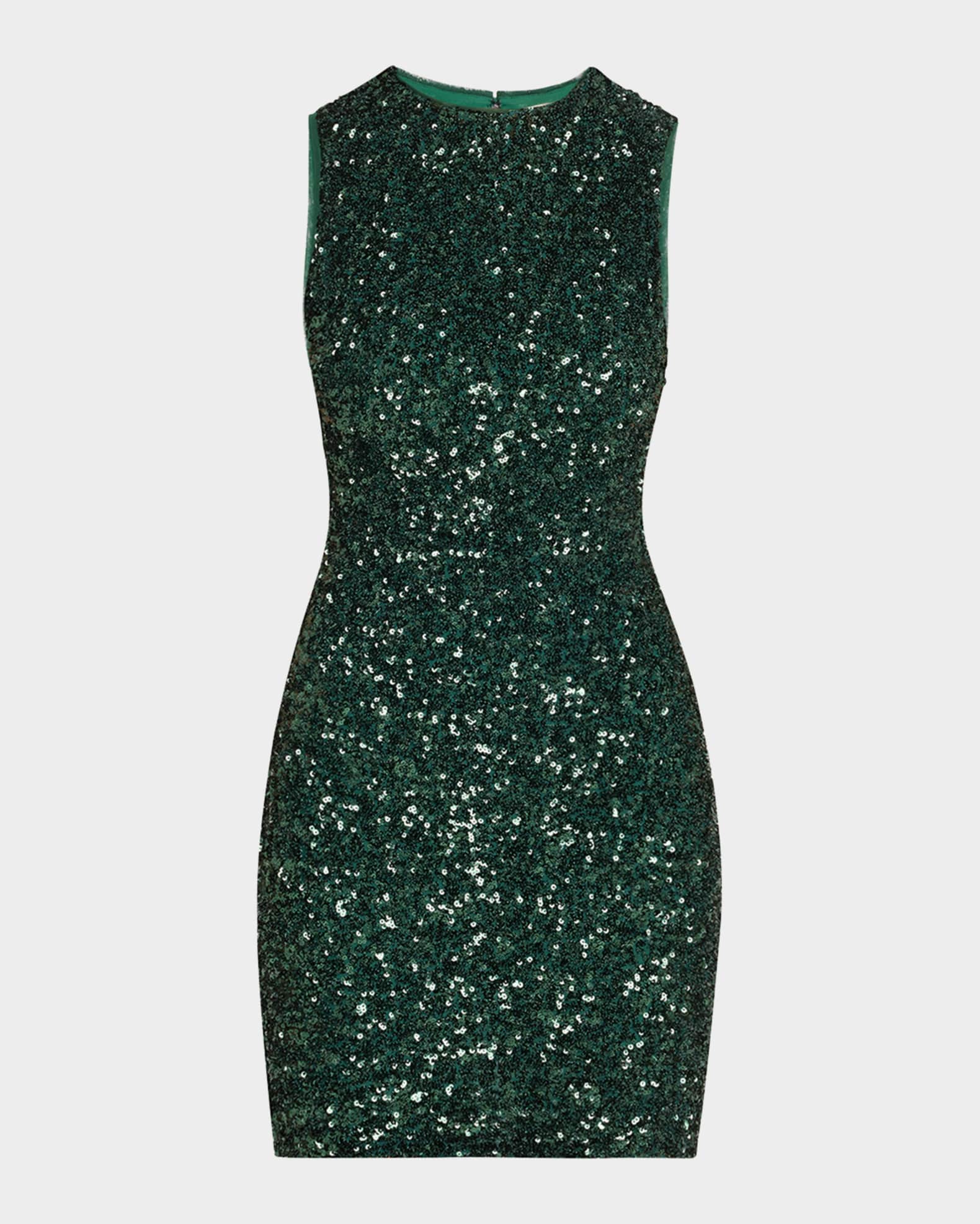 Coley Sequined Shift Mini Dress 0