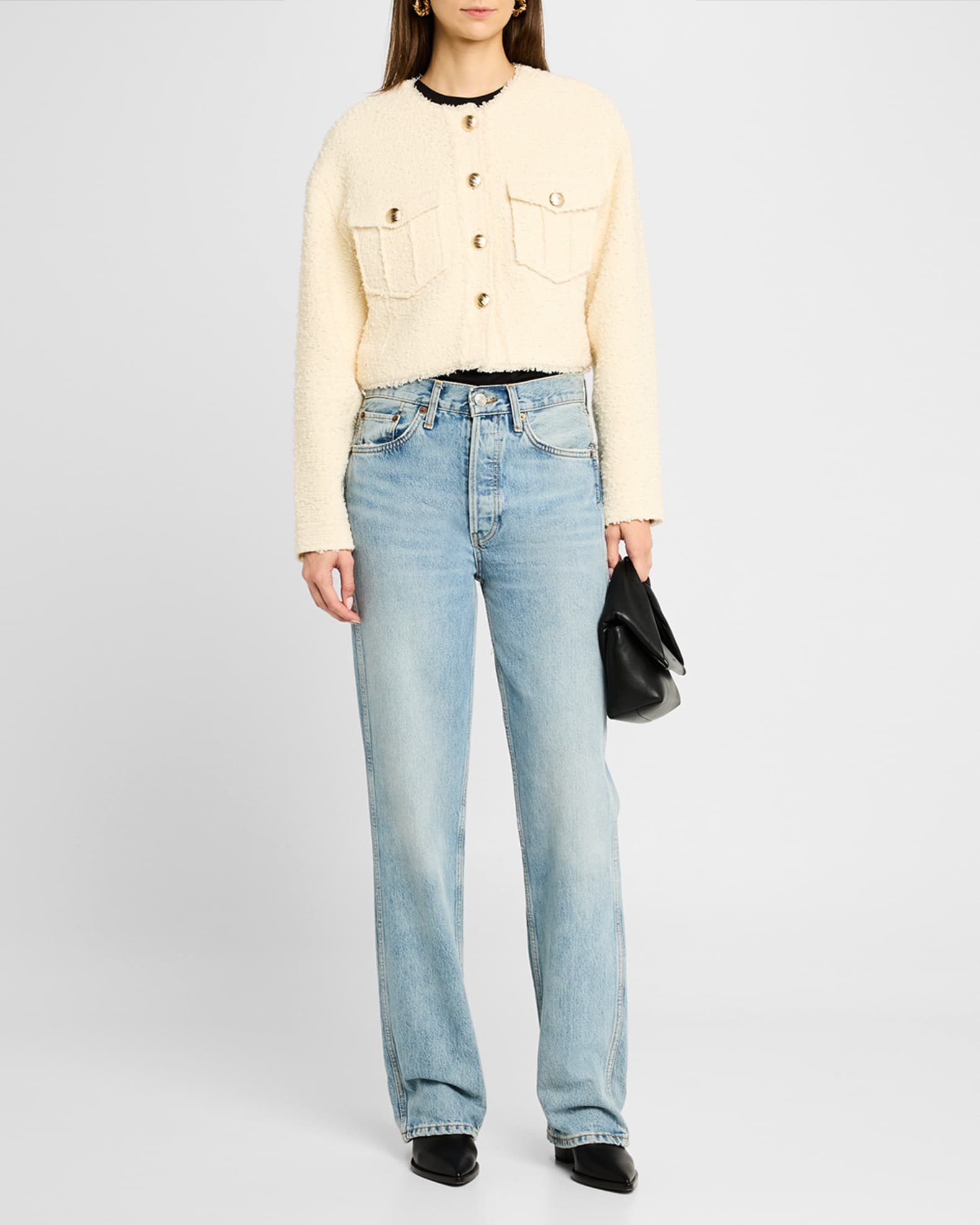Emille Tweed Bomber Jacket 1
