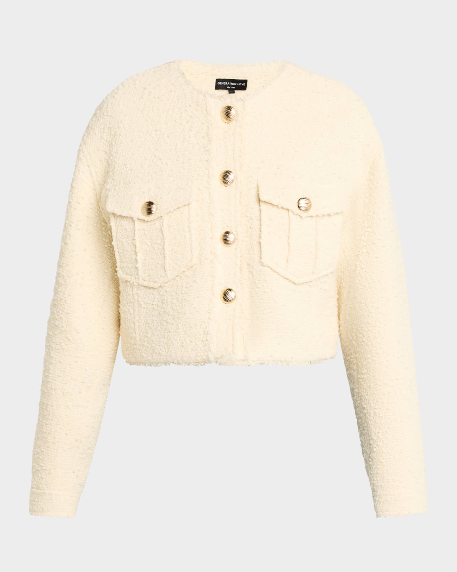 Emille Tweed Bomber Jacket 0