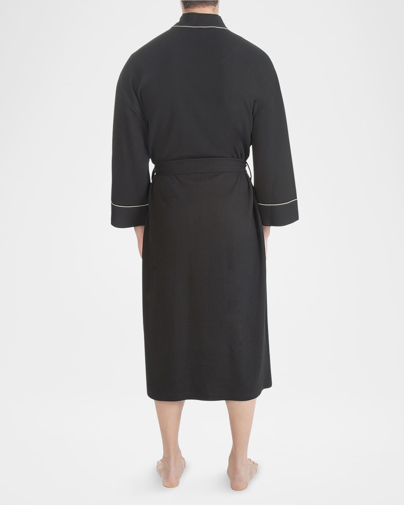 Men's Waffle Knit Kimono Robe 1