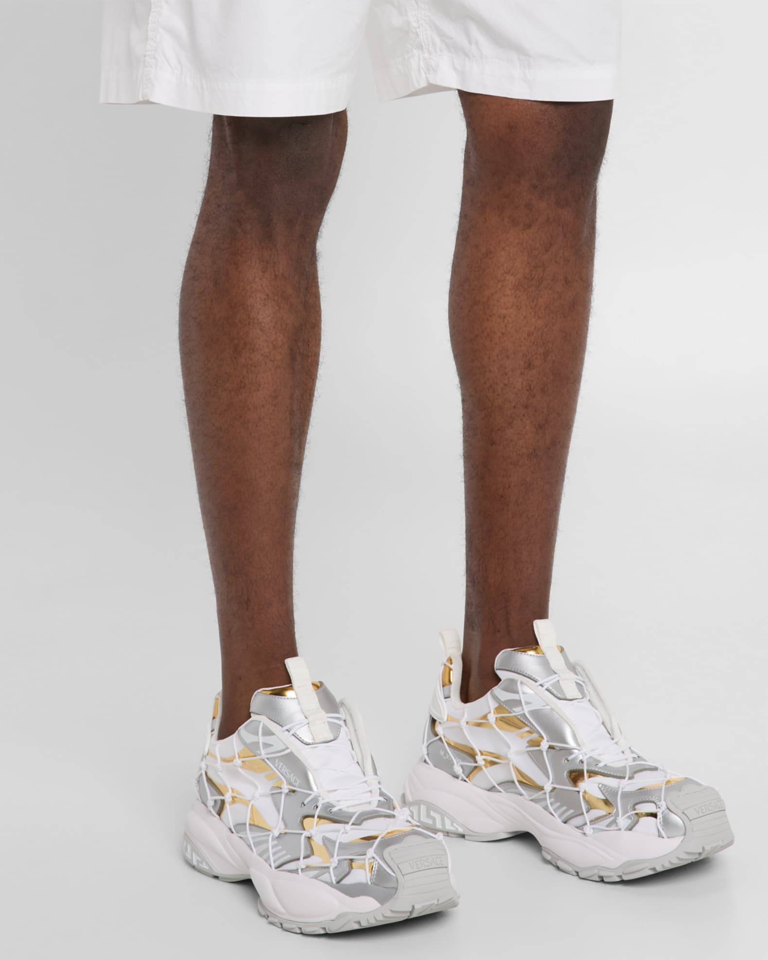 Versace Men's Mercury V3 Net Sneakers | Neiman Marcus Versace Men's Mercury V3 Net Sneakers | Neiman Marcus
