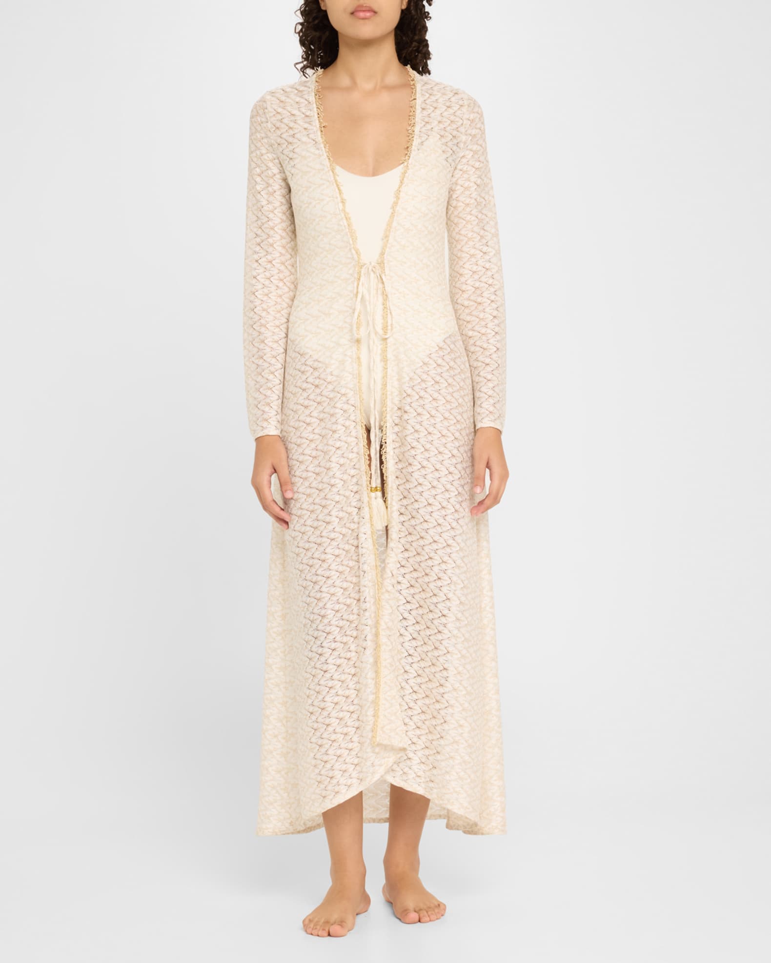 Fatima Metallic Knit Coverup - Thumbnail 2