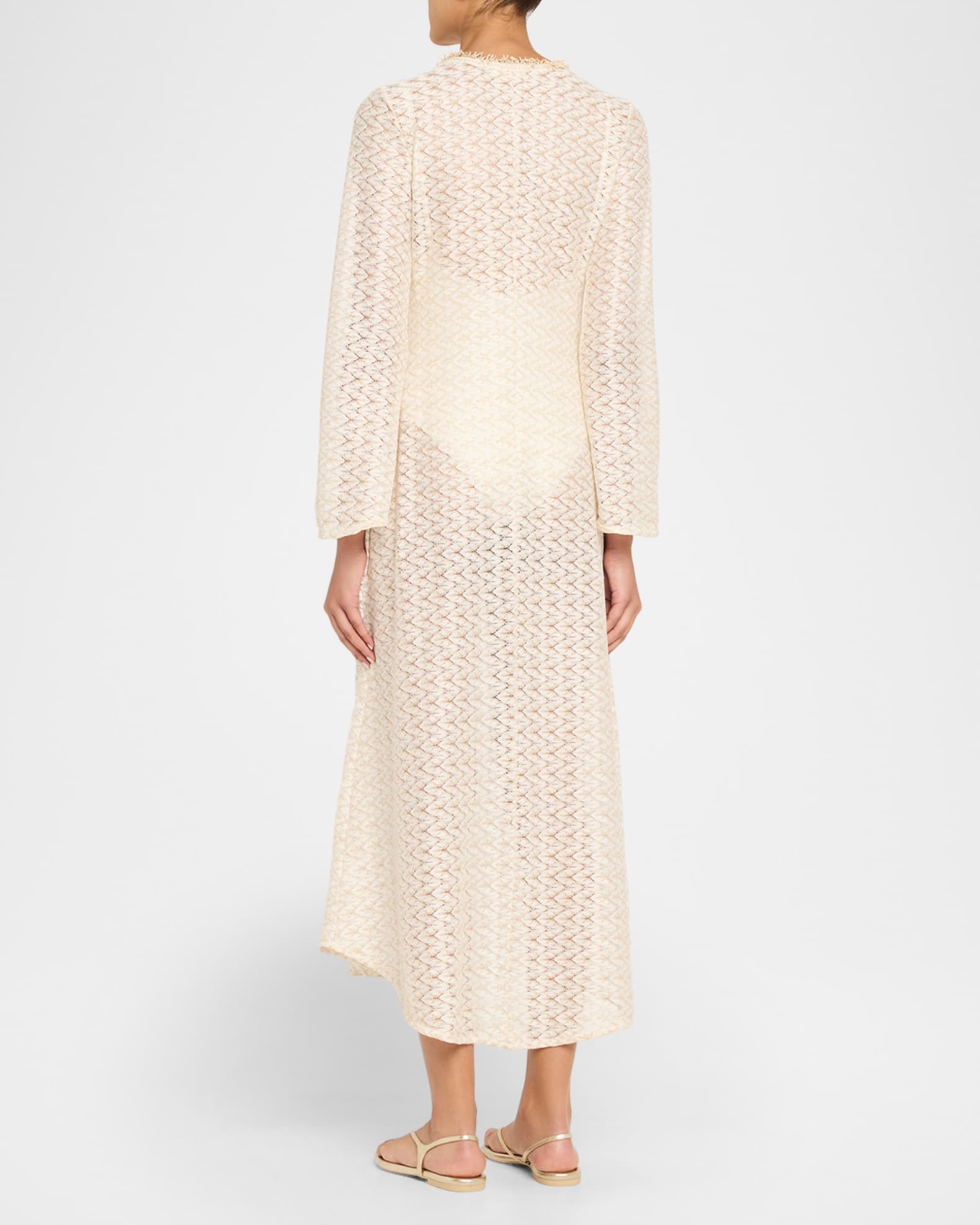 Ramy Brook Fatima Metallic Knit Coverup | Neiman Marcus