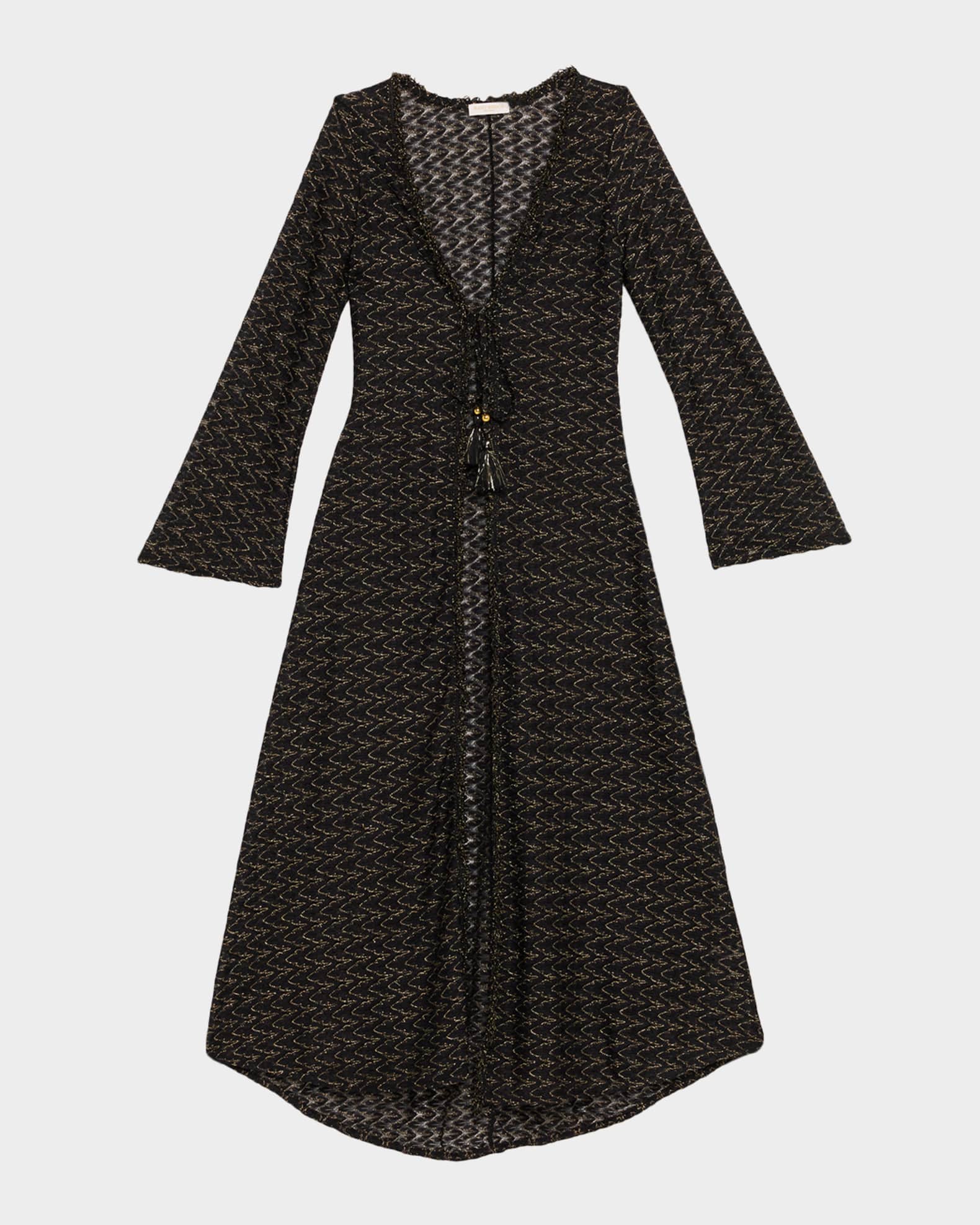 Fatima Metallic Knit Coverup  0