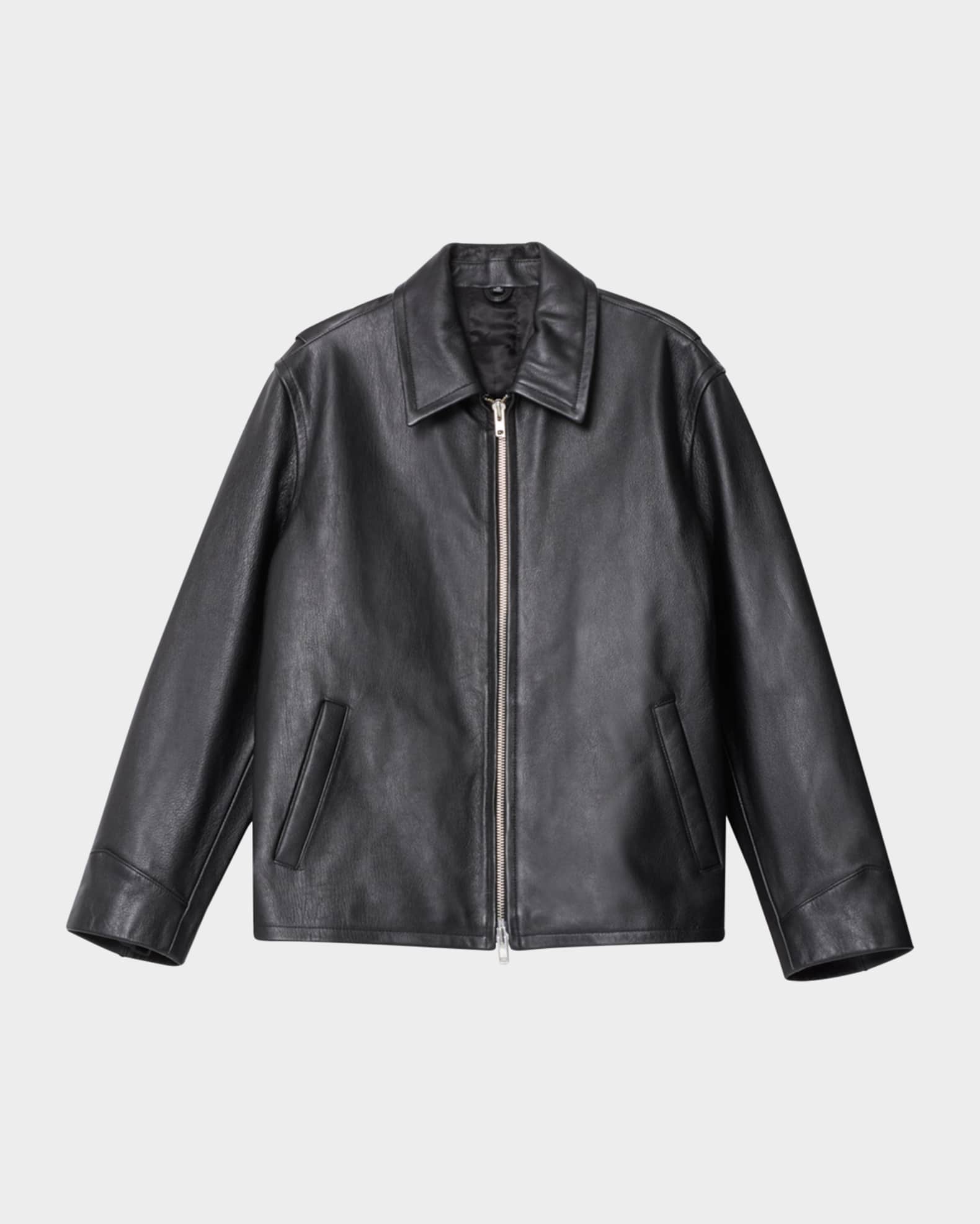 Agolde Chadwick Leather Jacket Black