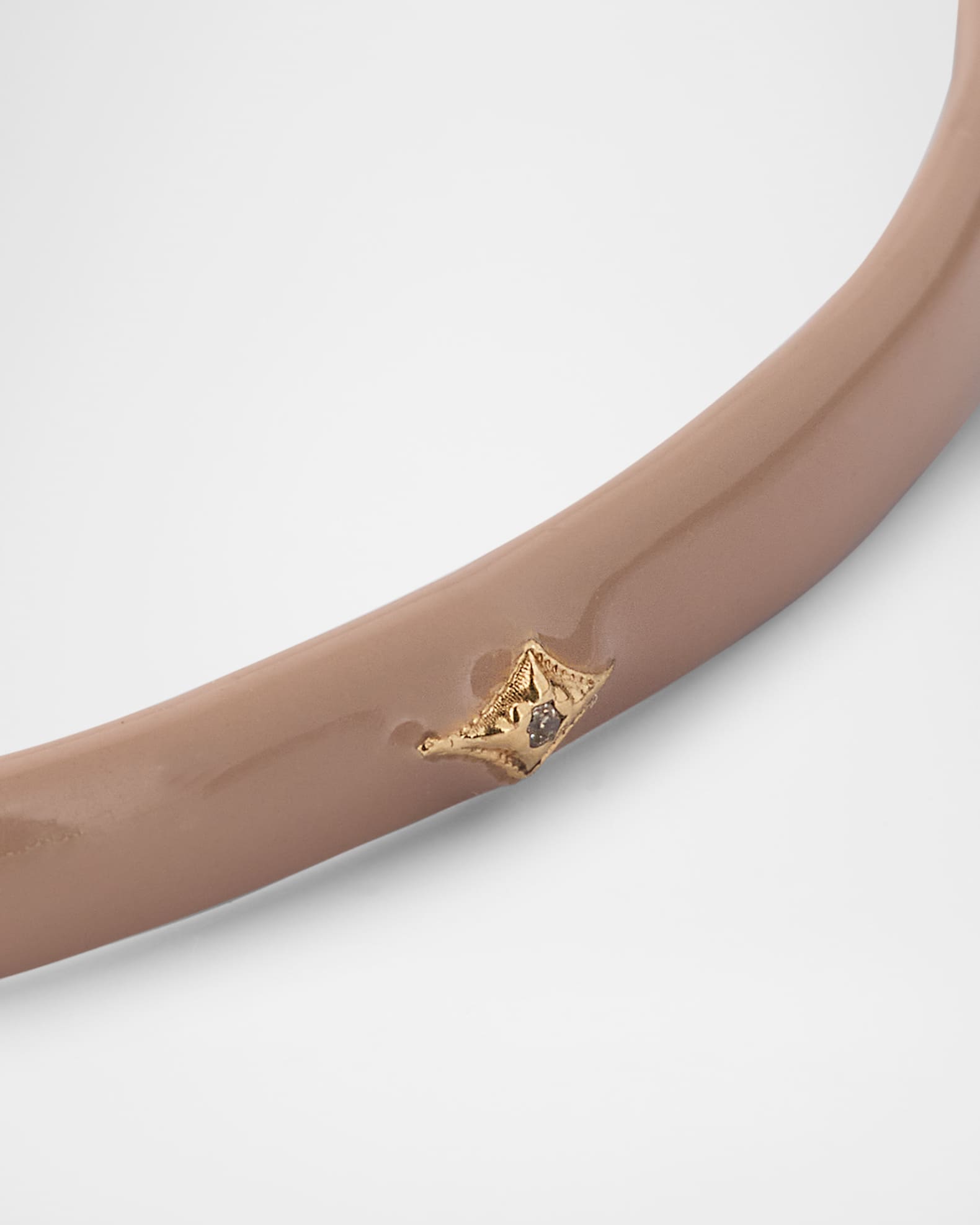 Armenta 18K Rose Gold, Antiqued Silver, and Nude Enamel Diamond Bangle