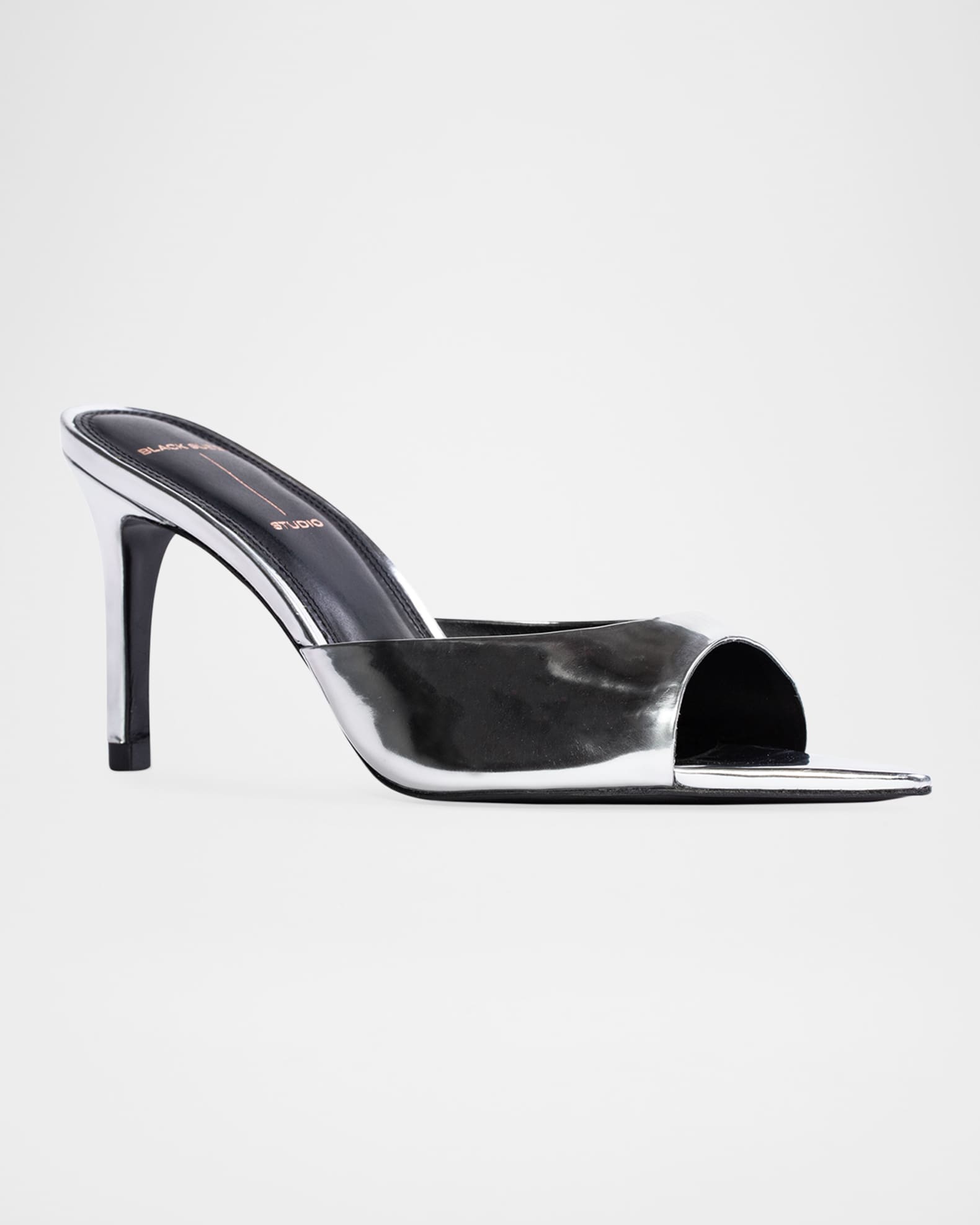 White Stiletto Suede Boutique Slide Sandals Zircon Pointed Toe