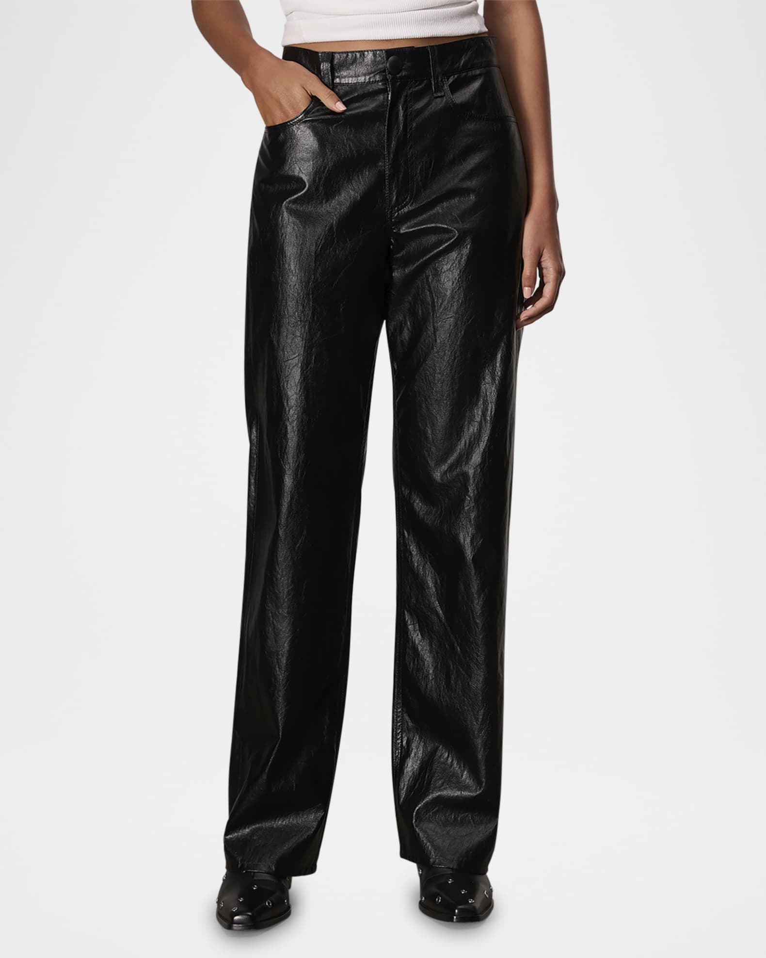 Shea Straight Faux Leather Pants