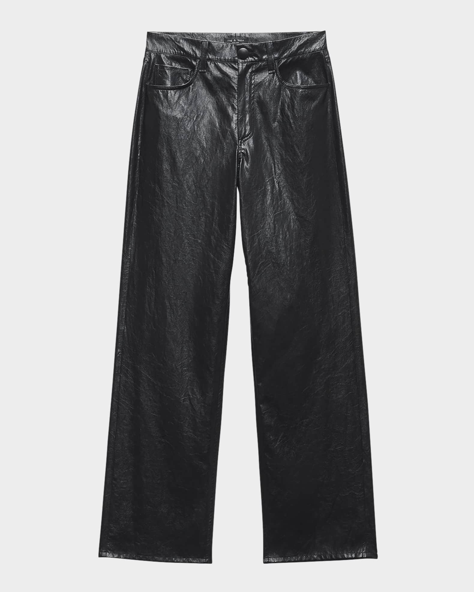 Shea Straight Faux Leather Pants 0