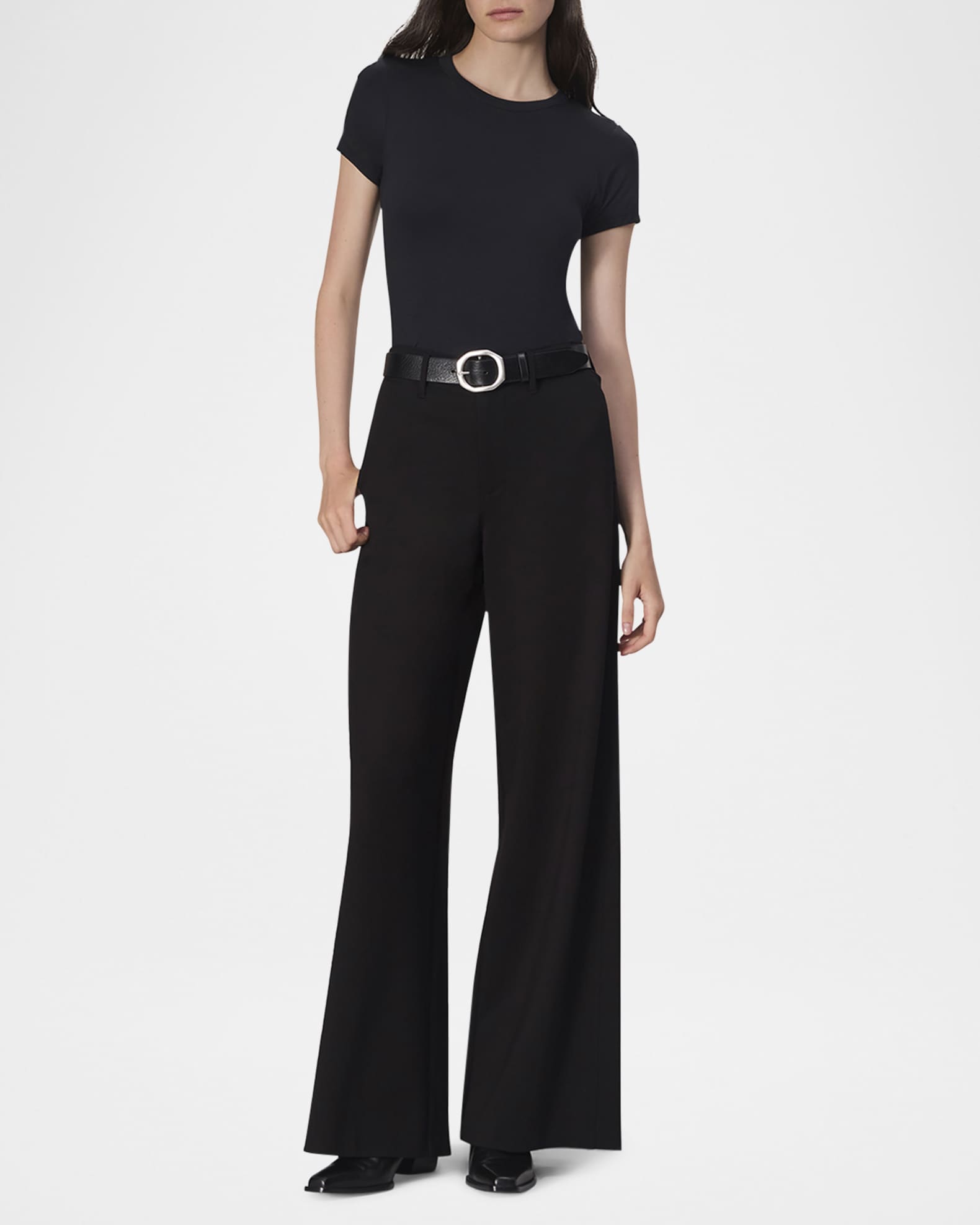 Sofie Wide-Leg Ponte Pants 1