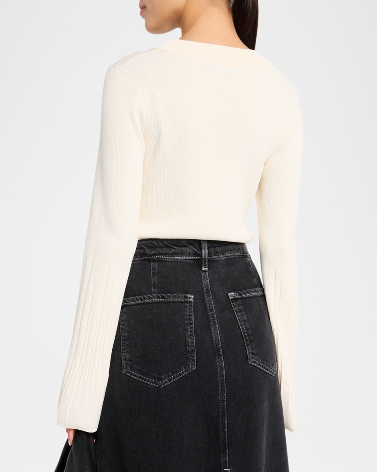 Austen Ribbed V-Neck Top