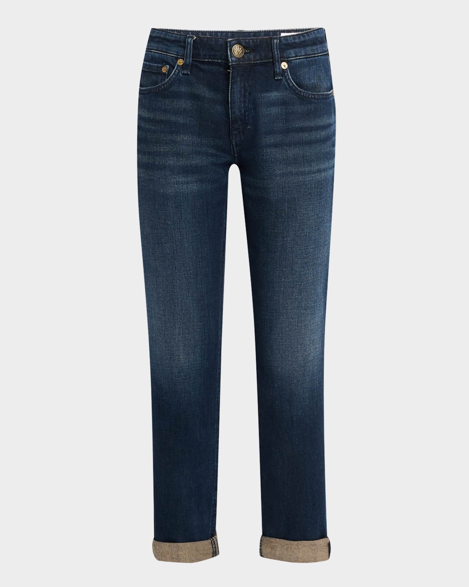 Dre Low-Rise Slim Boyfriend Jeans 0
