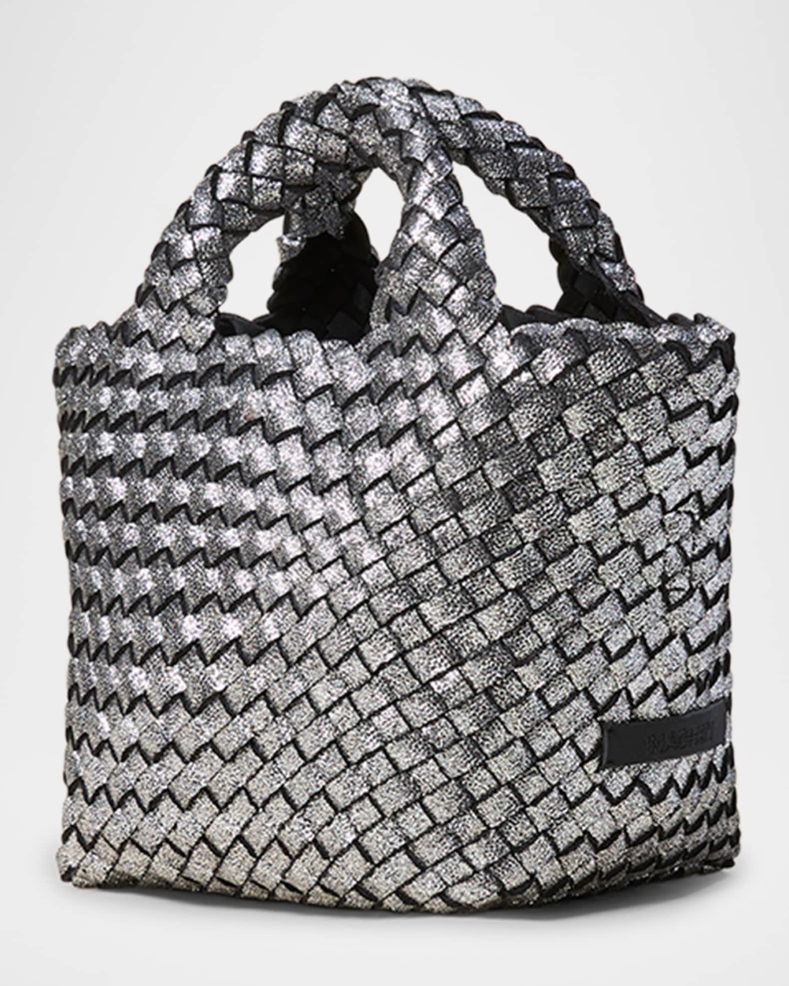 NAGHEDI St. Barths Petit Metallic Woven Tote Bag | Neiman Marcus