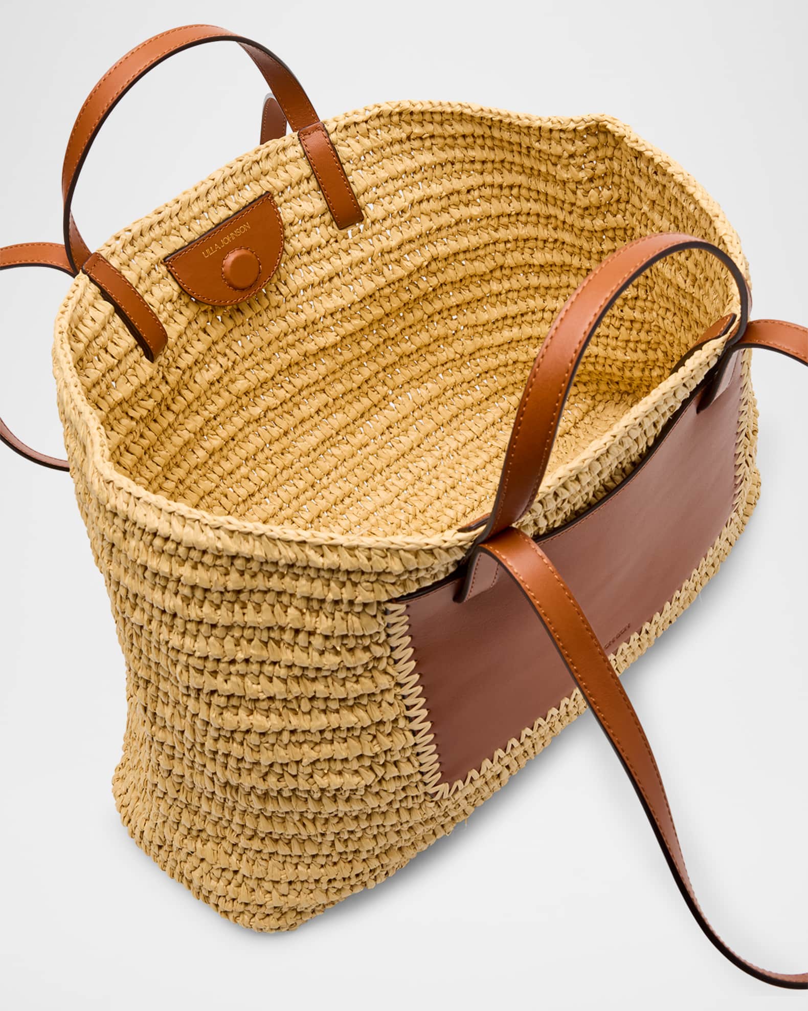 【ULLA JOHNSON】ストラップ付きかごバッグ Tulip Basket Bag- Natural Raffia Tulip Basket Bag - Ulla Johnson