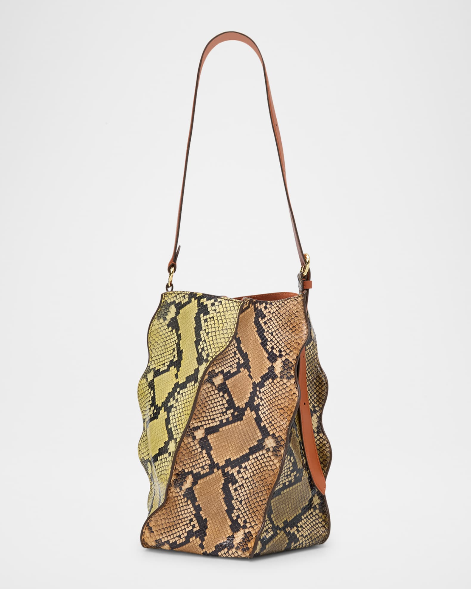 Snakeskin bucket bag hotsell